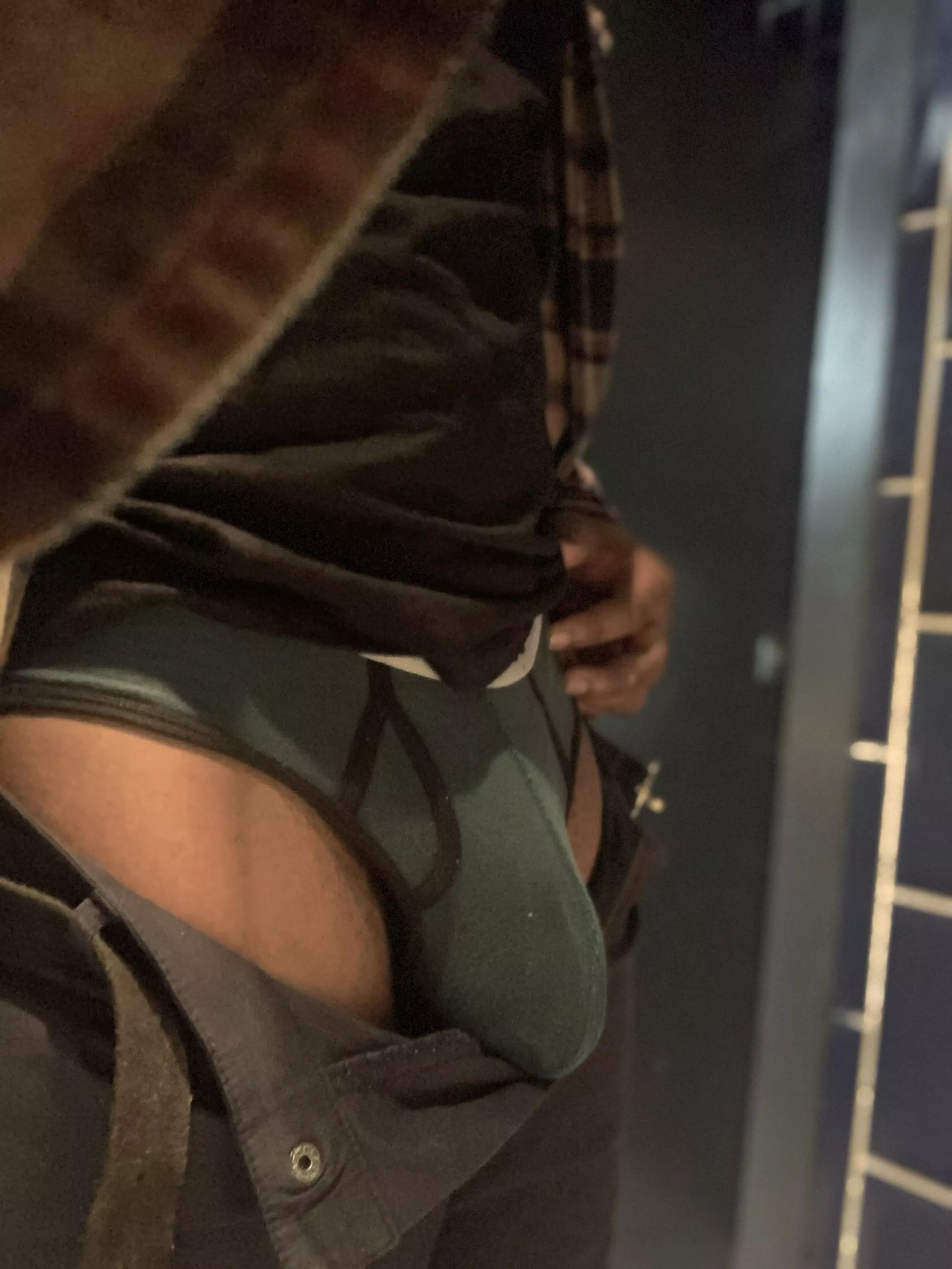 quick bulge check in the work toilets.