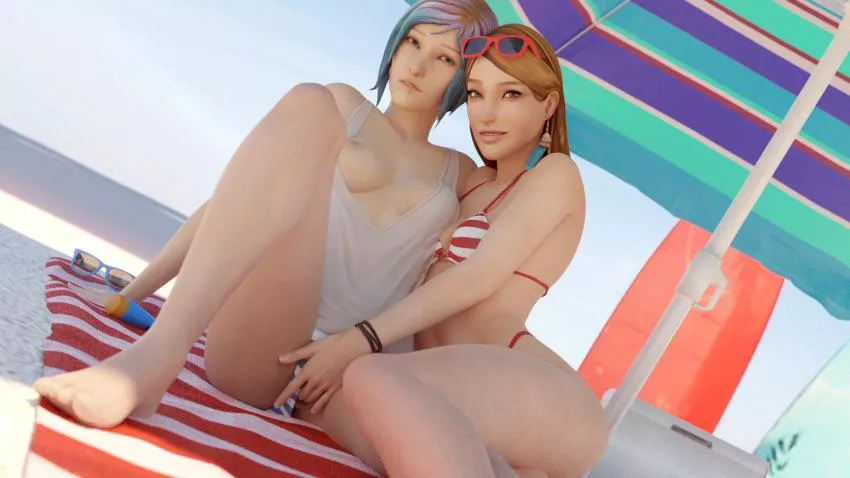 Rachel & Chloe at the beach (datquil)