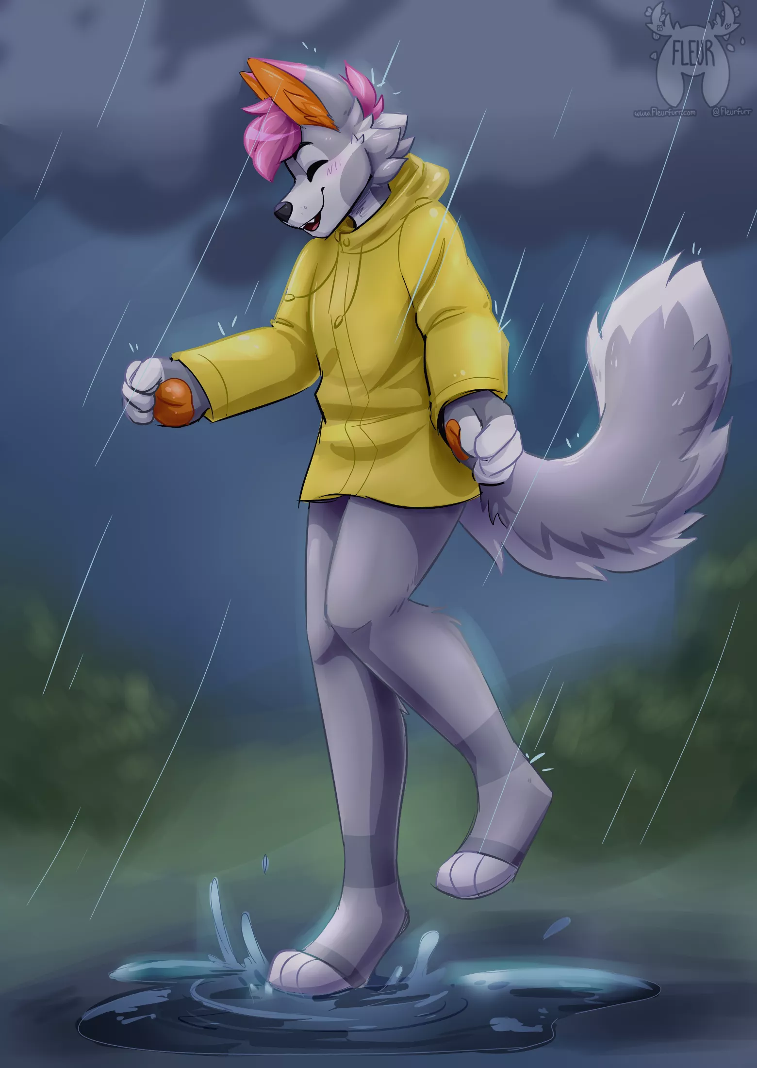 Rainy day (Art by me: @Fleurfurr on twitter)