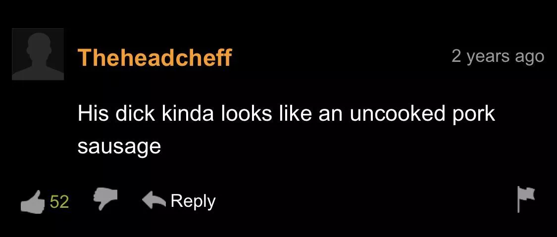 Rare Insult in the PornHub Comments