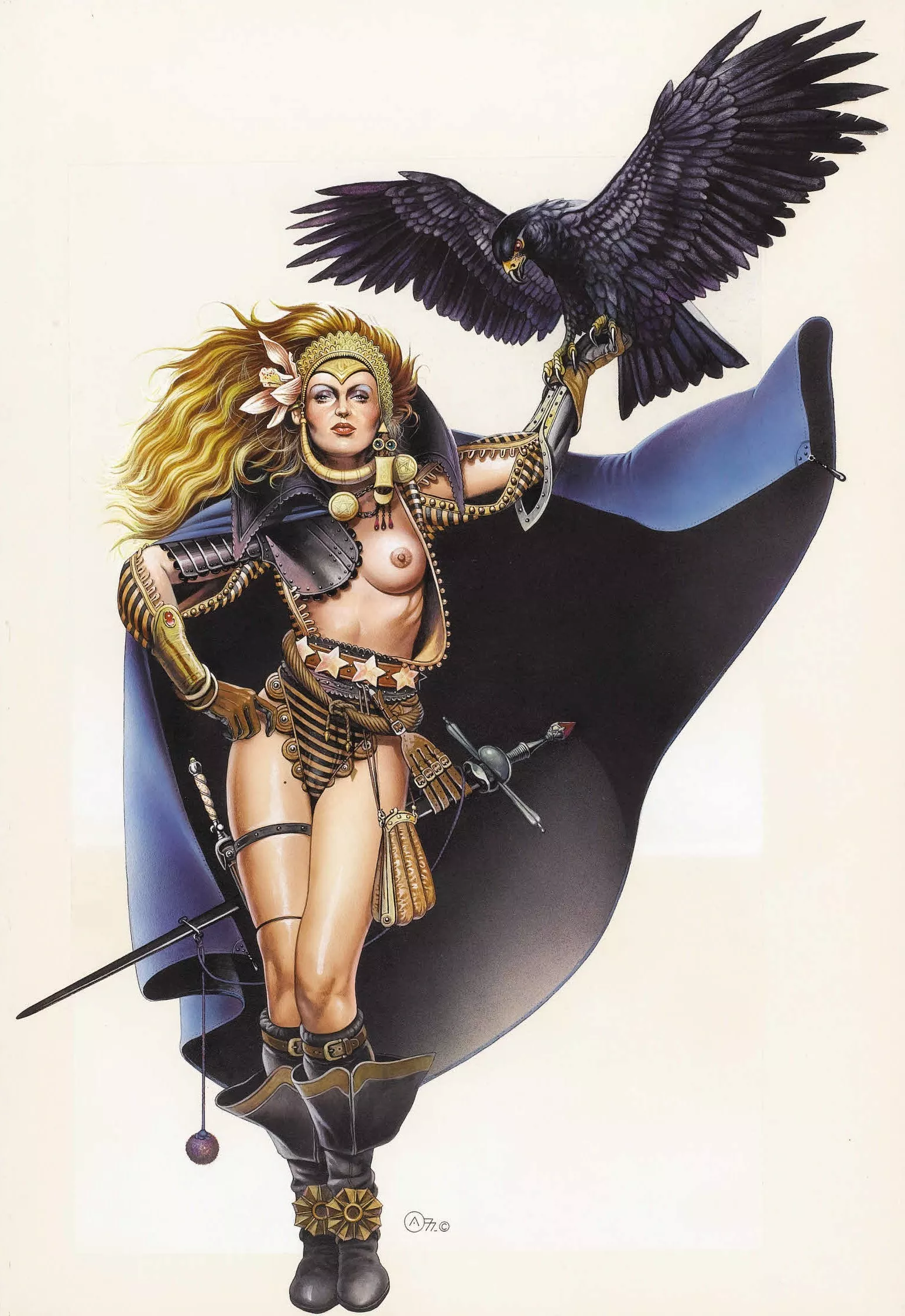 Raven Woman by Chris Achilleos (1977)