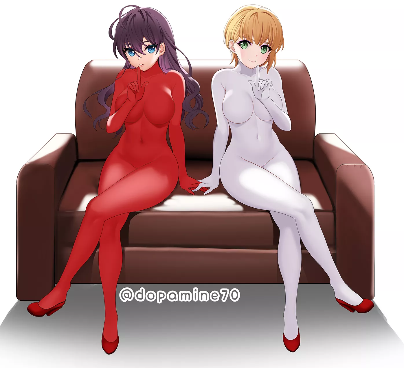 Red And White Suits, Shiki And Frederica (Dopamine70) [Idolmaster]