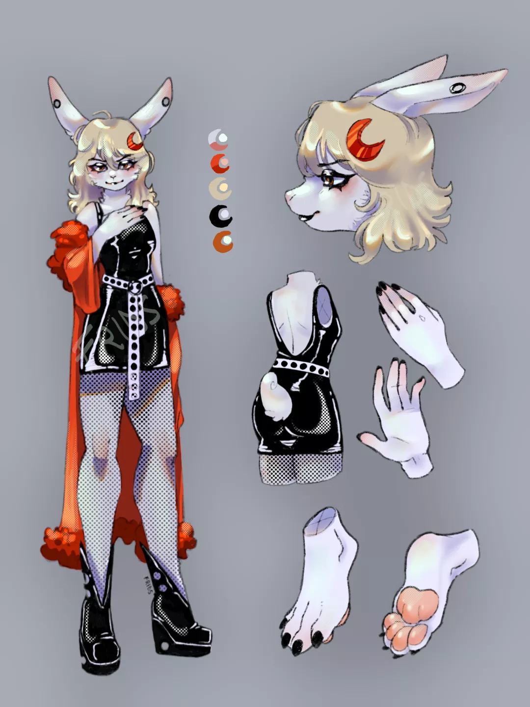 🌟🌙Red moon bunny adoptable🌙🌟 here is a new adoptable I made!