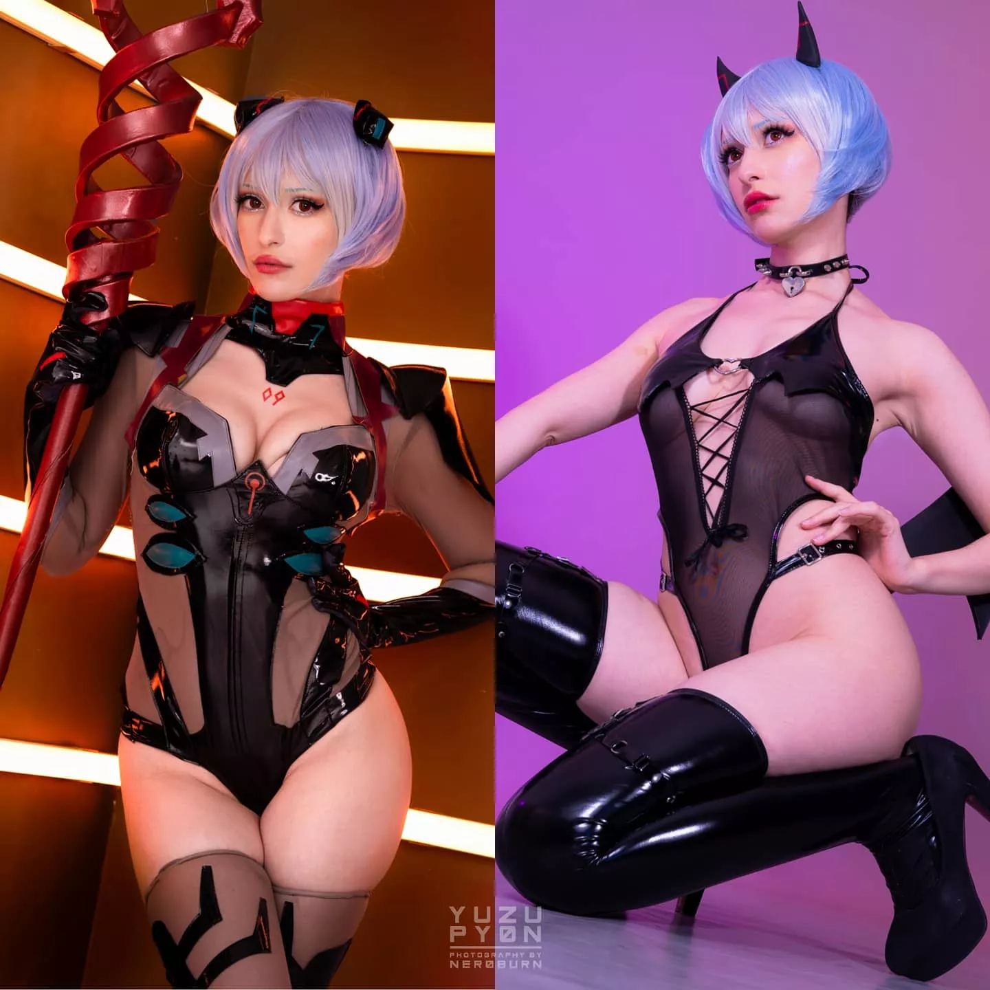 Rei Cosplay and Succubus version by YuzuPyon [self]