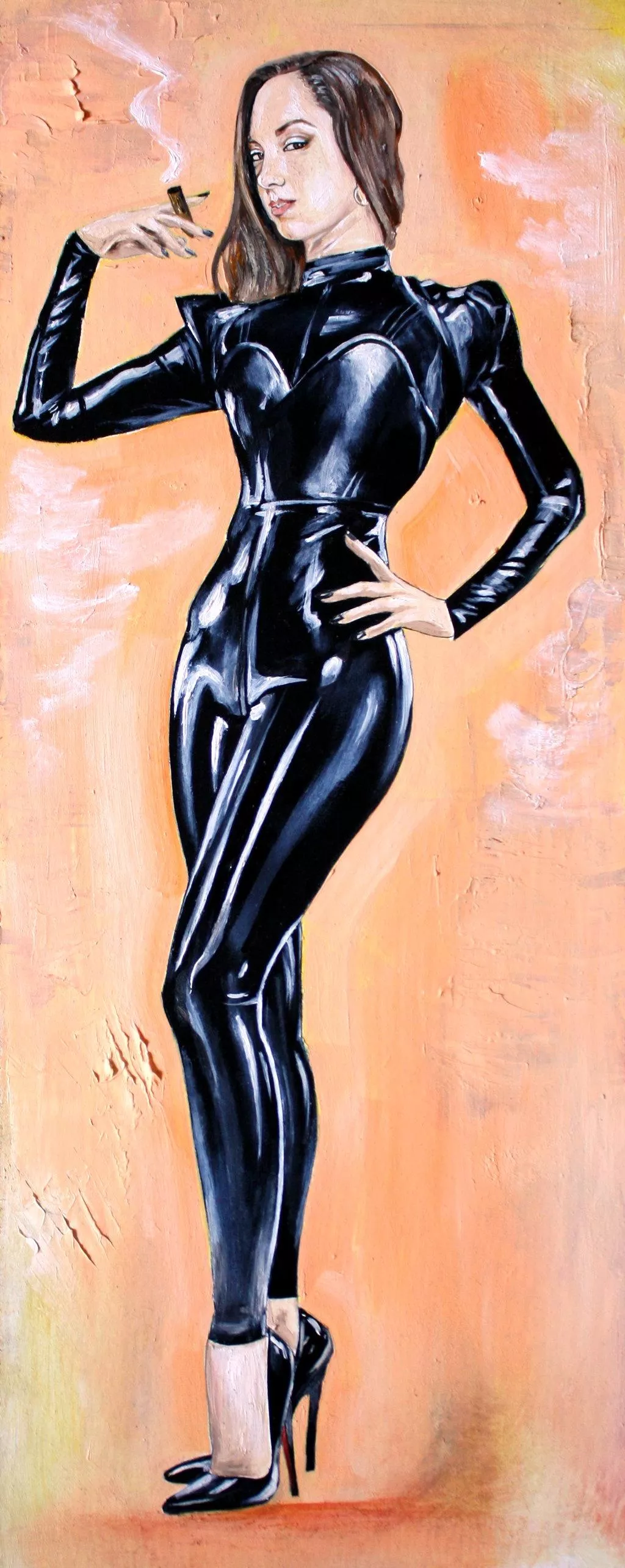 Remy in catsuit (my old oilartwork) :)