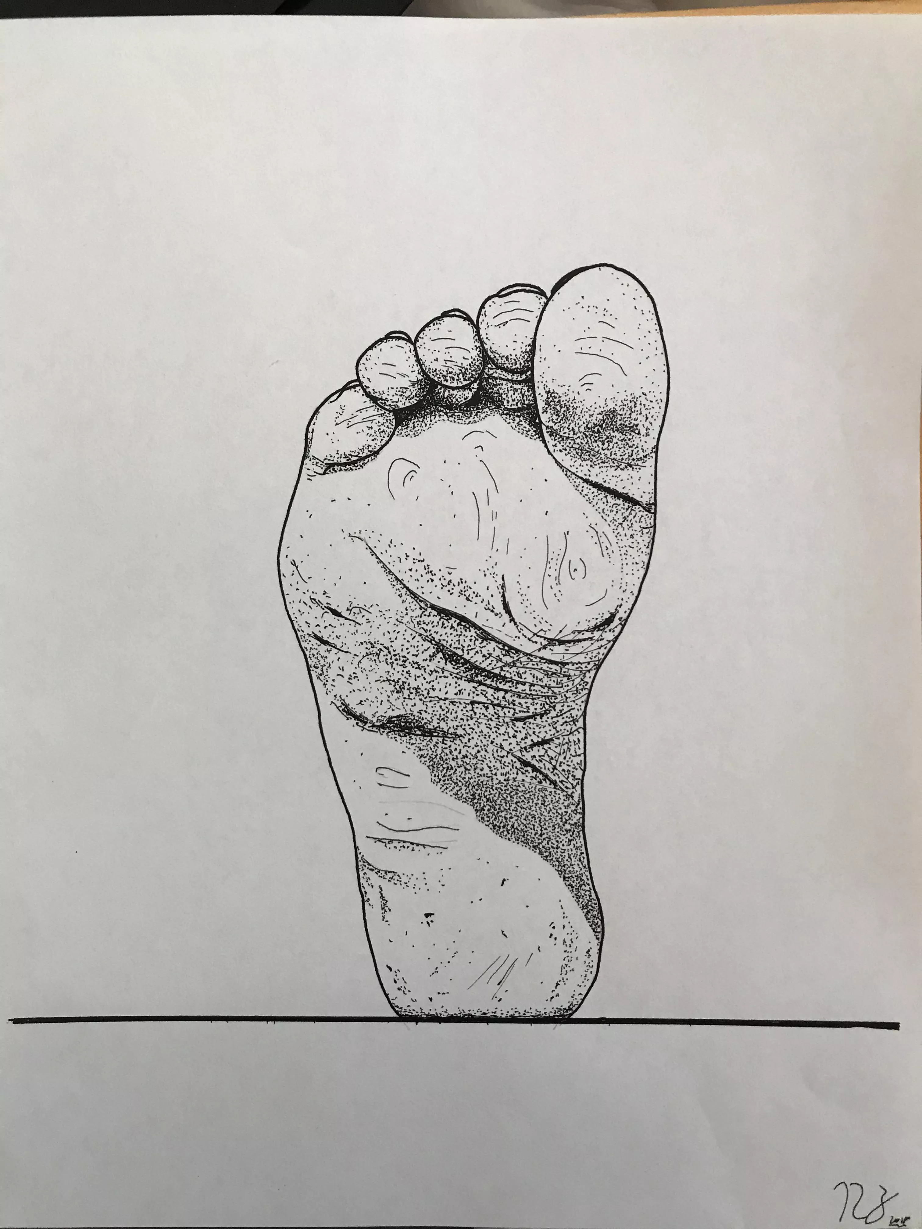 “Right Foot”, me, pen