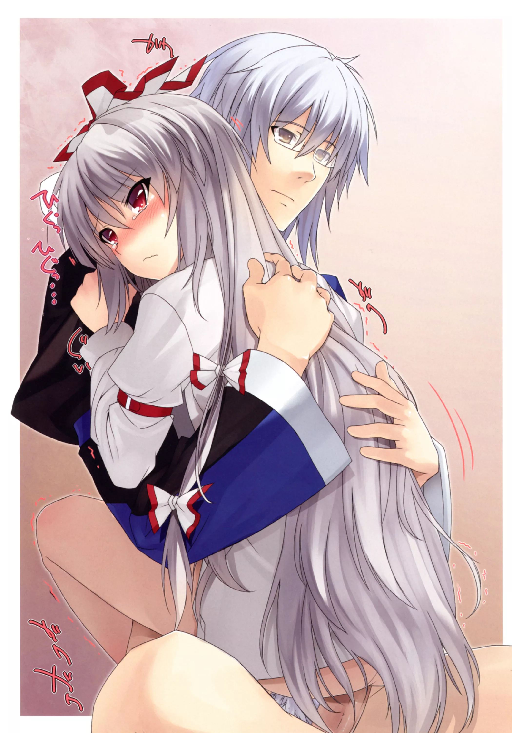 Rinnosuke embraces Mokou