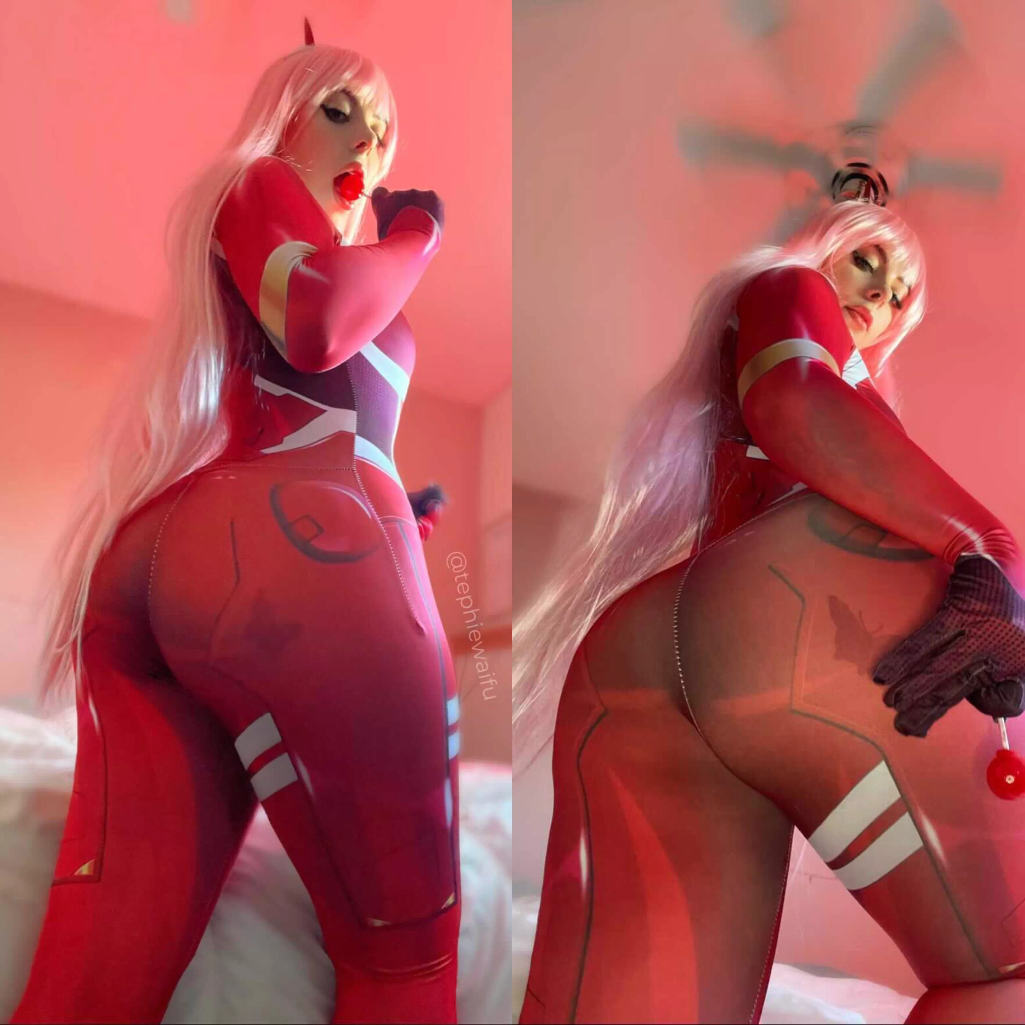 Rip here to enjoy your next meal. Zero Two cosplay by TephieWaifu