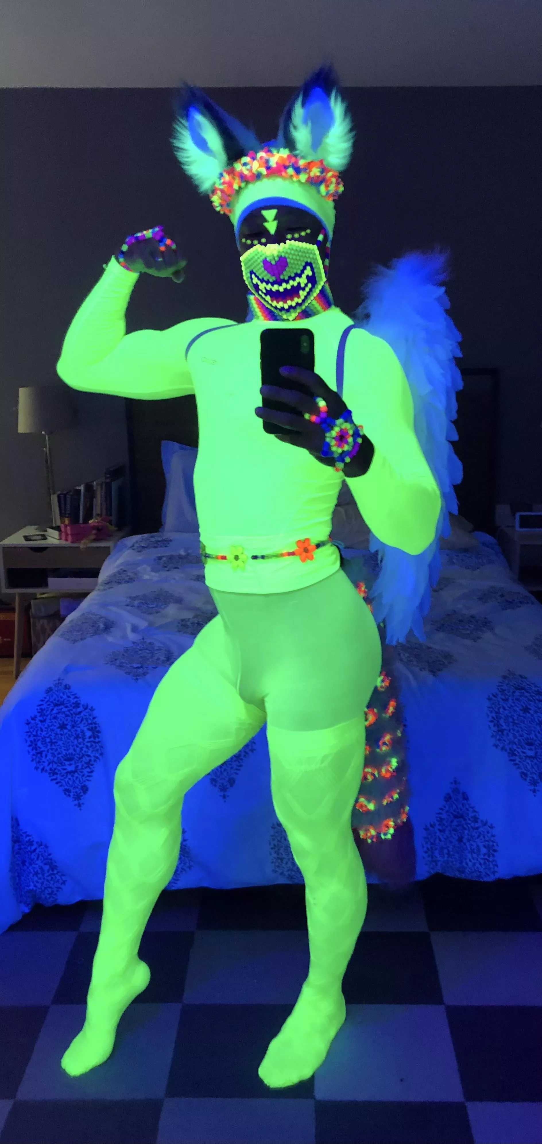 Rolling head to toe in neon