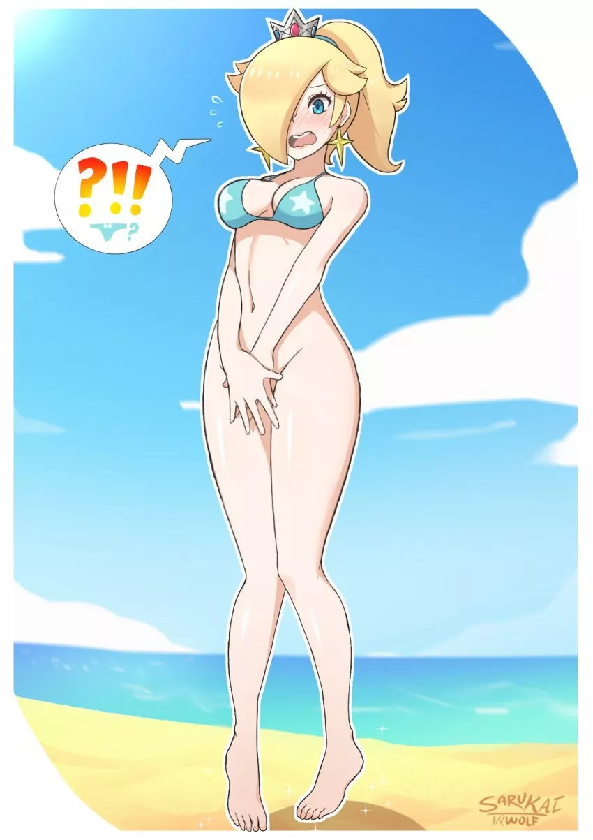 Rosalina lost her bottoms (SarukaiWolf)