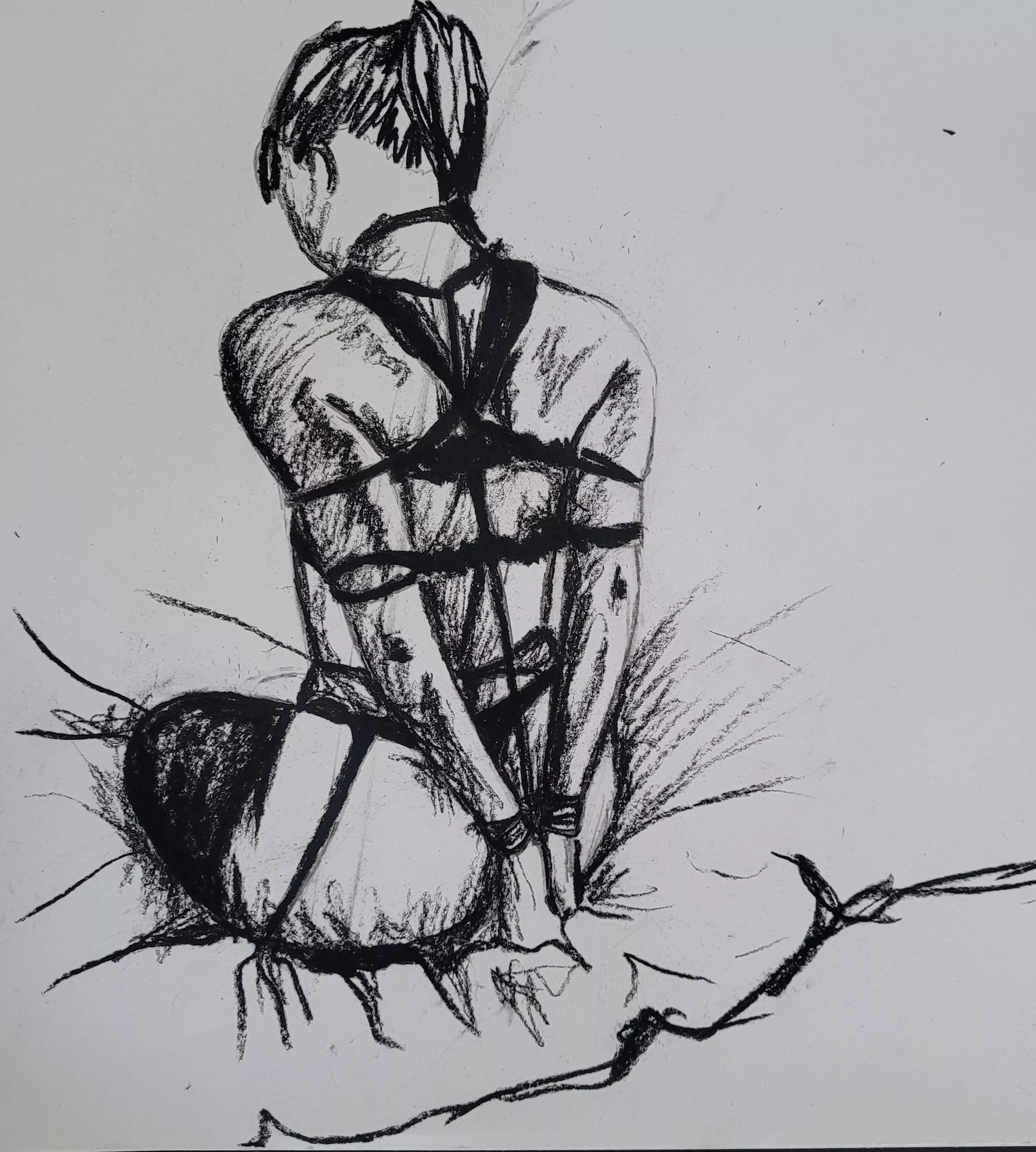 Rough charcoal sketch, by me, 2021