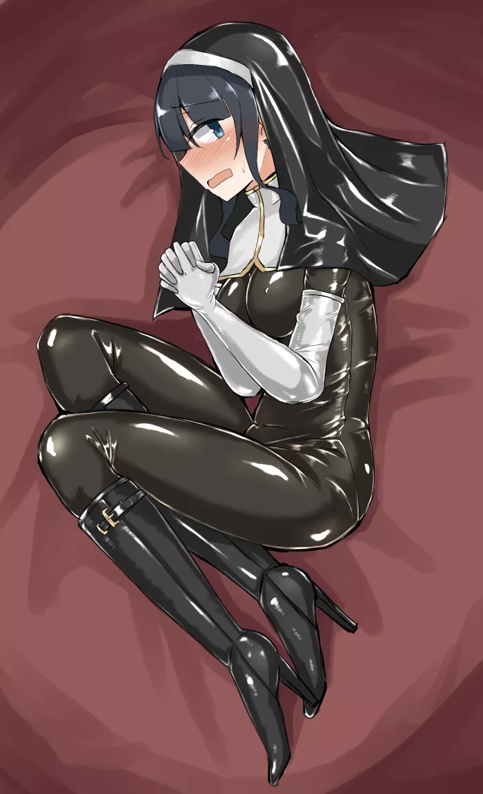 Rubber Suit Nun Panicked Praying (Shimau Sorine) [Original]