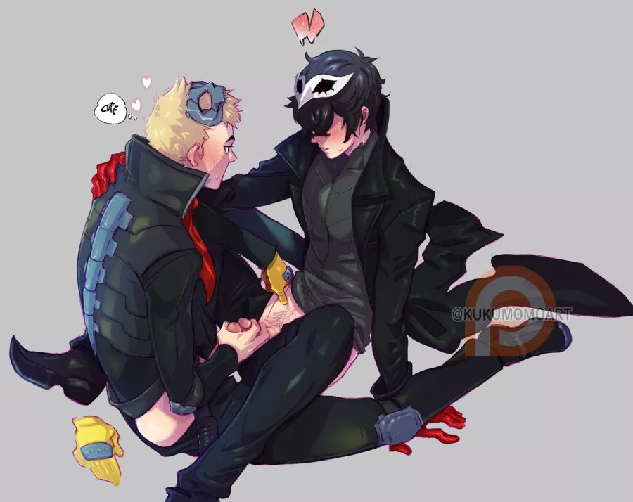 Ryuji and Ren jerking off (Persona 5)