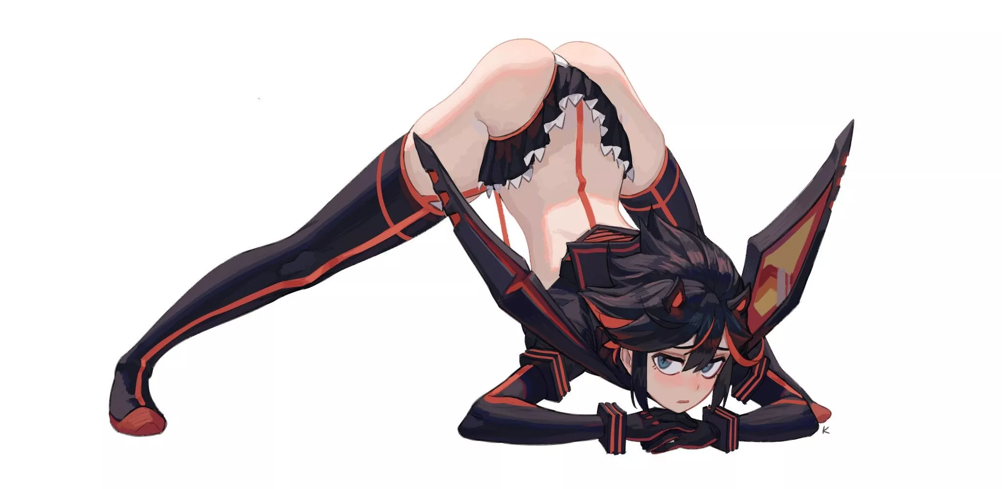 Ryuko attempting the Jack-O' pose (MAXK5551) [KillLaKill]