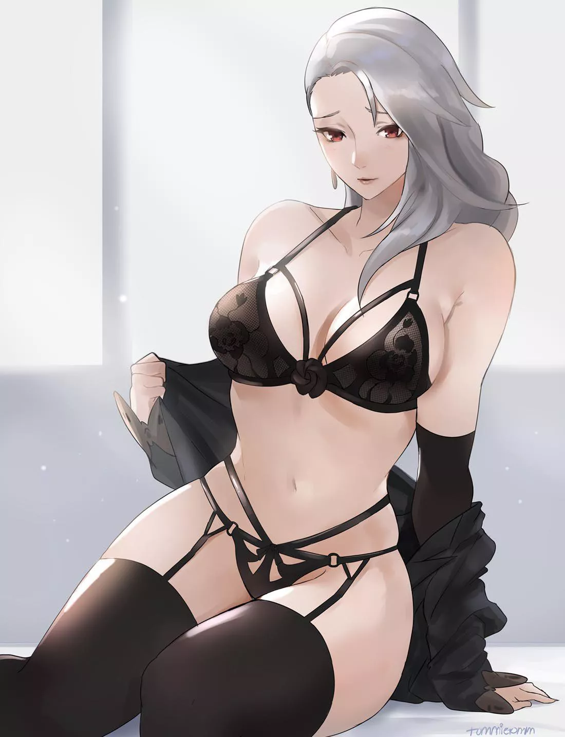 Sae Niijima in lingerie