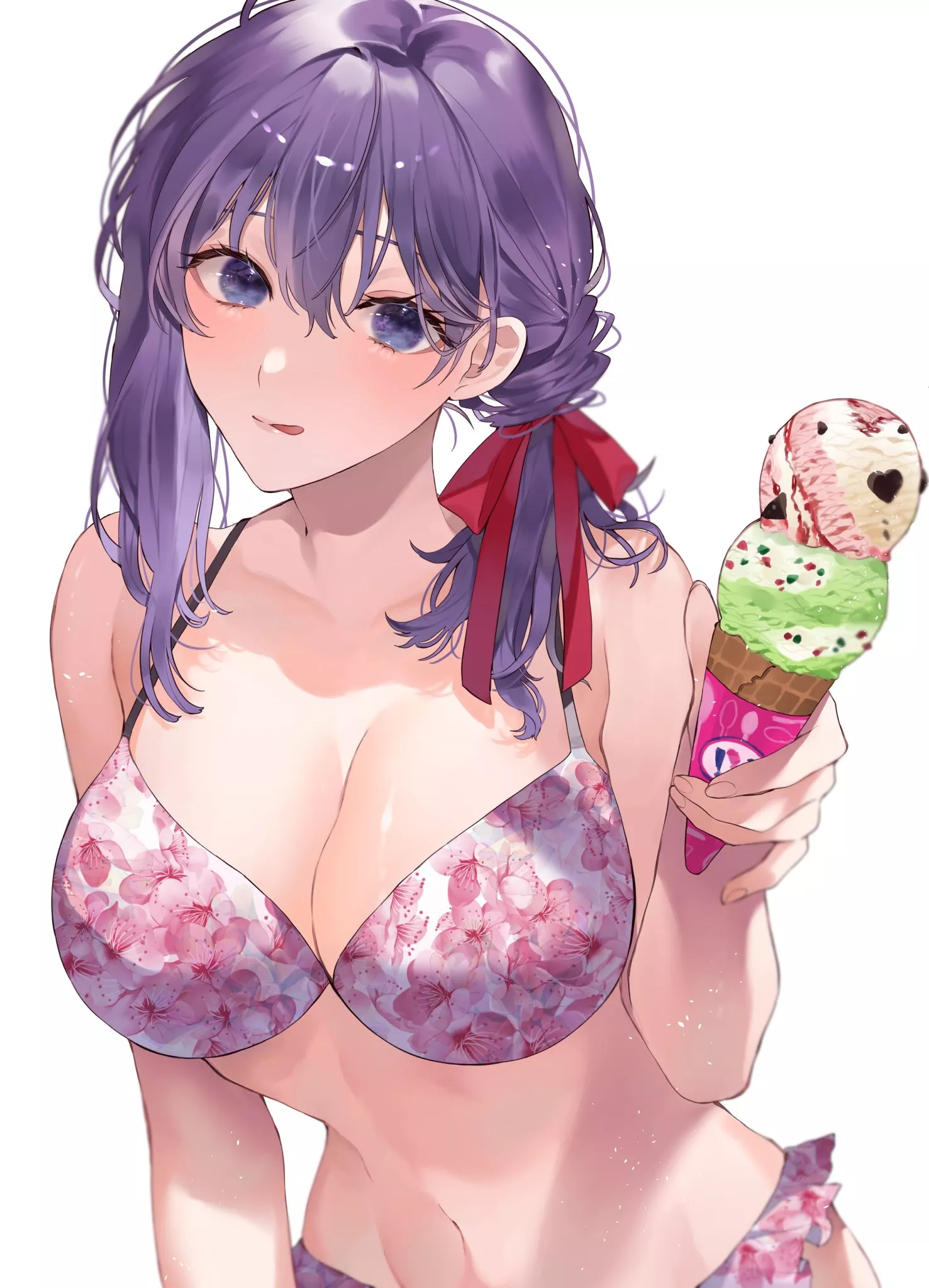 Sakura enjoying some Ice Cream