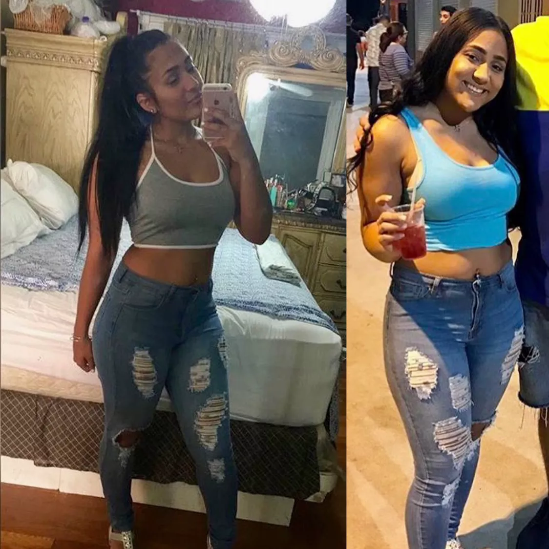 Same jeans one year later...