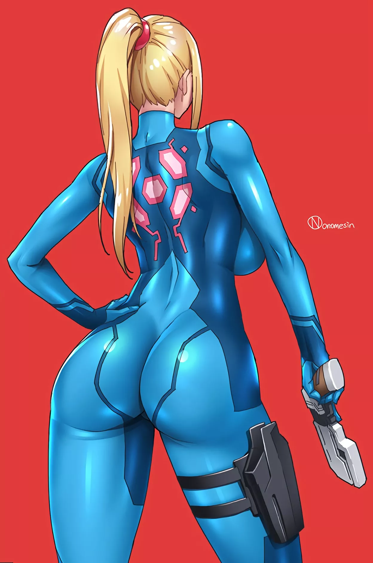 Samus' butt (@nonomesin) [metroid]