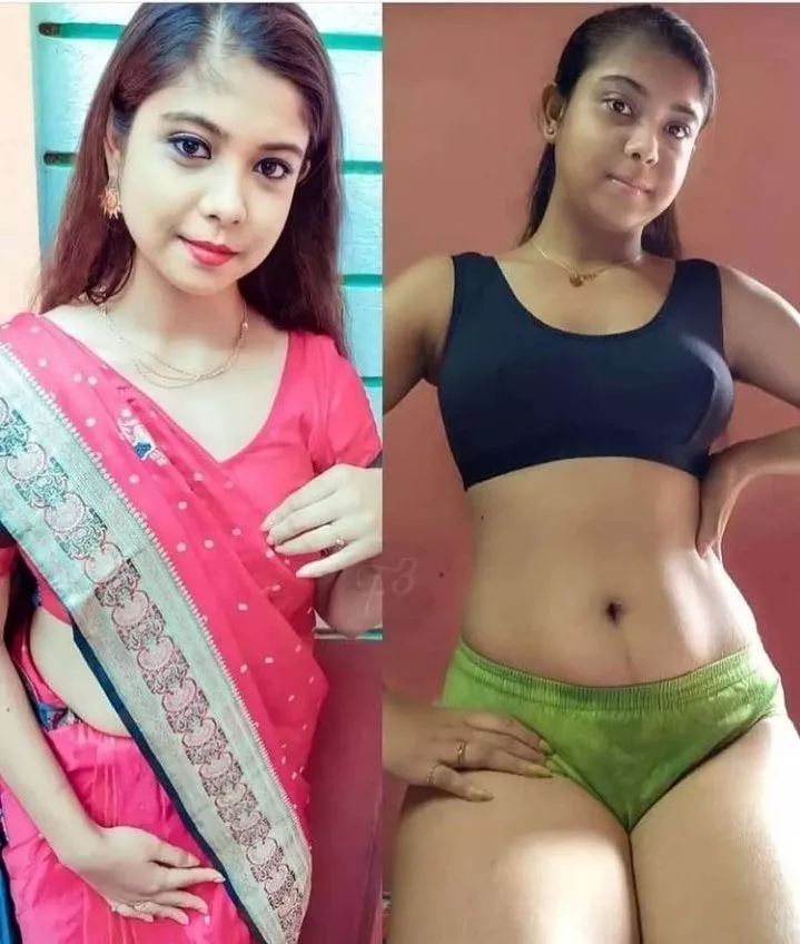 Saree vs bra outfit