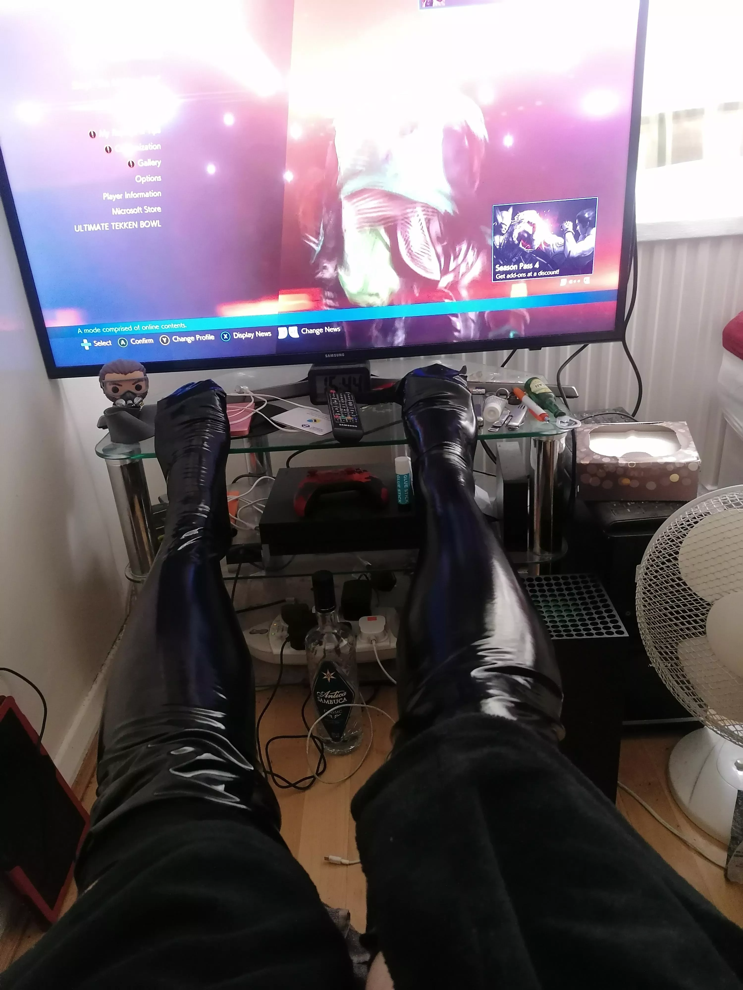 Saturday, stockings, sambucca, tekken 7, want to join me?