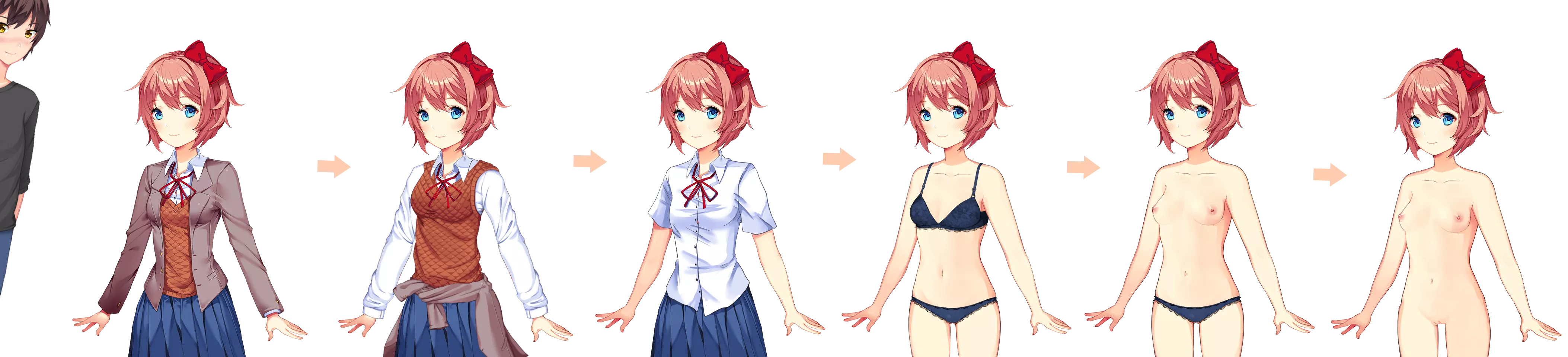 Sayori being undressed (cedit in the comments)