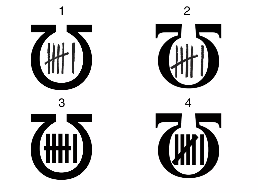 Second draft of â€œany man/time/placeâ€ cumdump symbol.