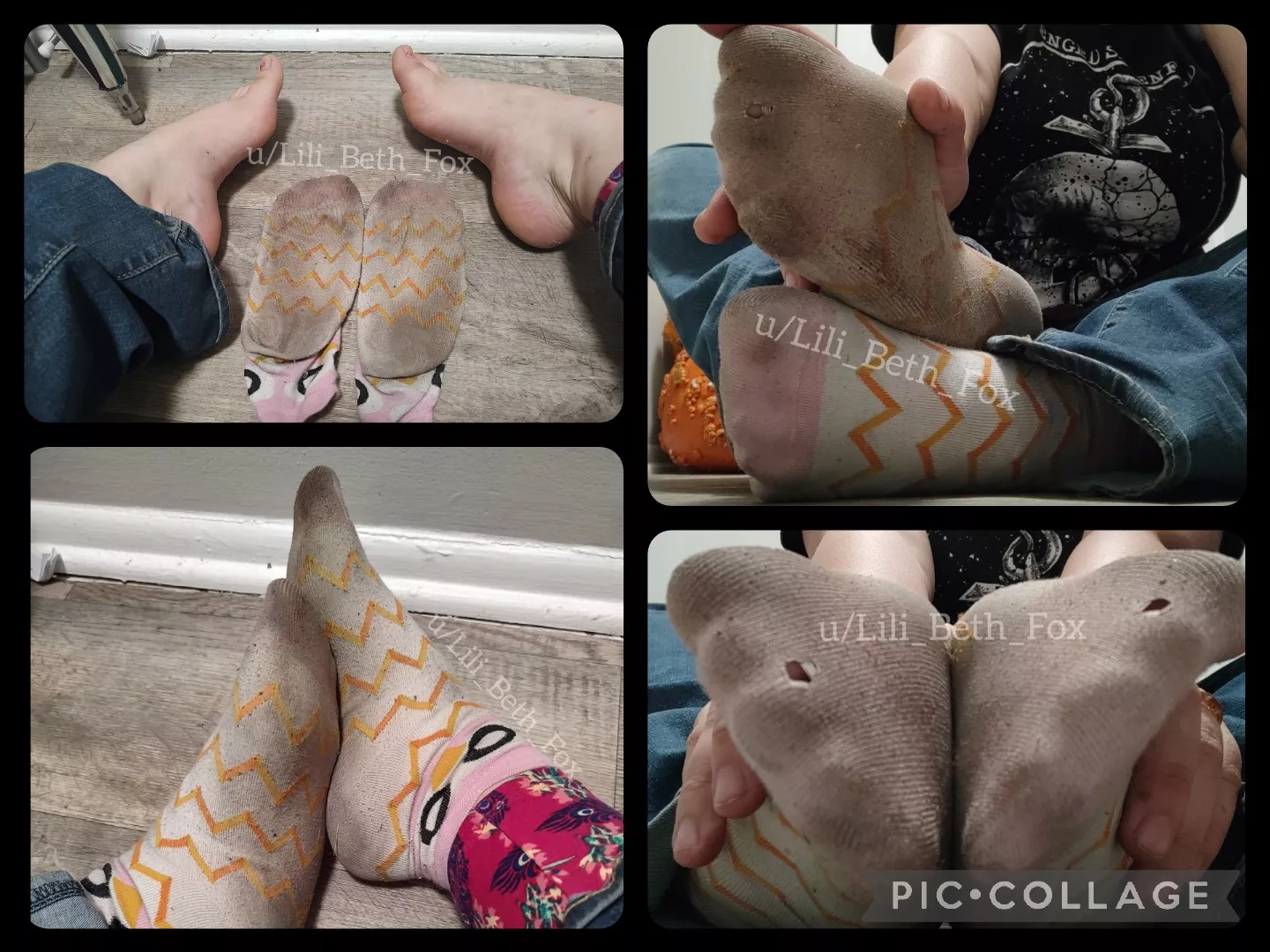 [Selling] 3 Days worn and my little owl socks are stained and stinky! ðŸ¦‰ Natural 