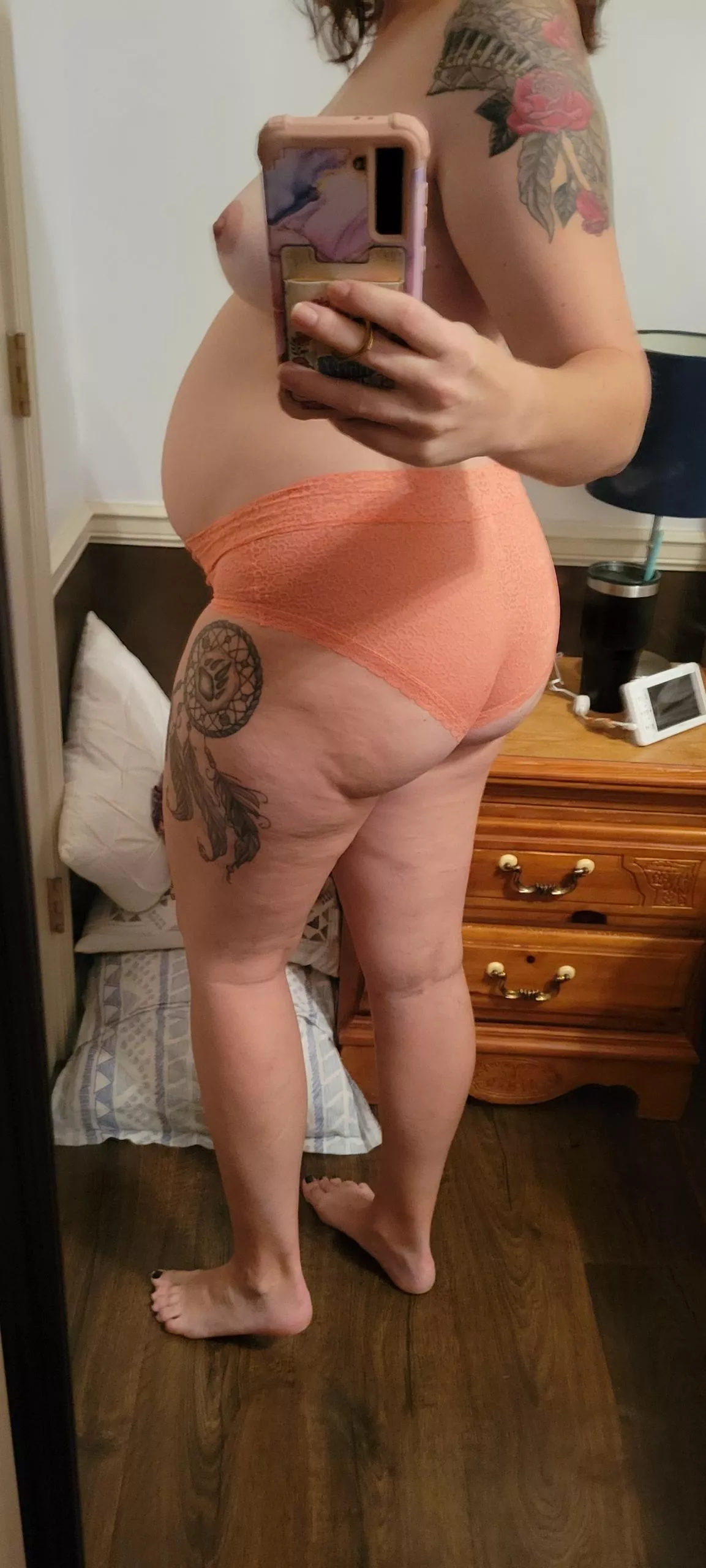 [Selling] The best thing about my pregnant panties is that I'm wet all day, and it shows ðŸ’¦! Add-ons available by request ðŸ’ž Free shipping! DM or Kik â­IntheStars802â­