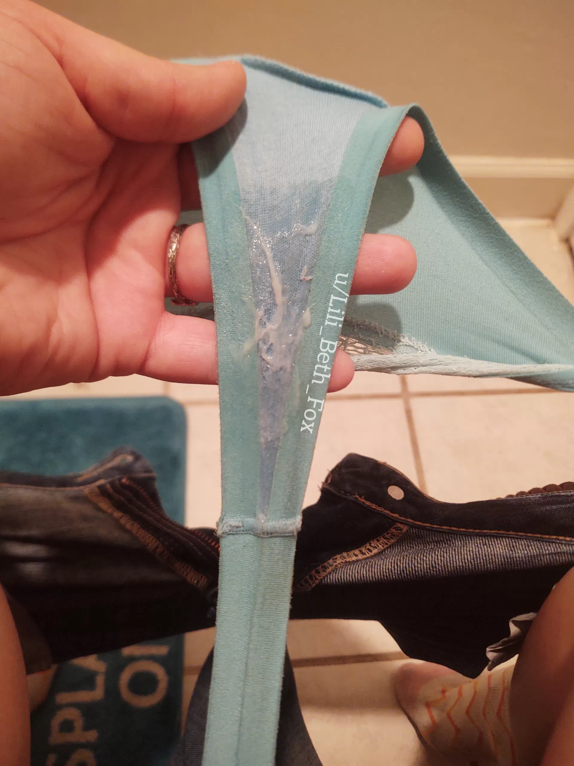 [Selling] This sticky blue panty is AVAILABLE right now! 💙 $30 makes it yours, with FREE US shipping, and 5 nudes 💙 Kik Lili_Beth_Fox