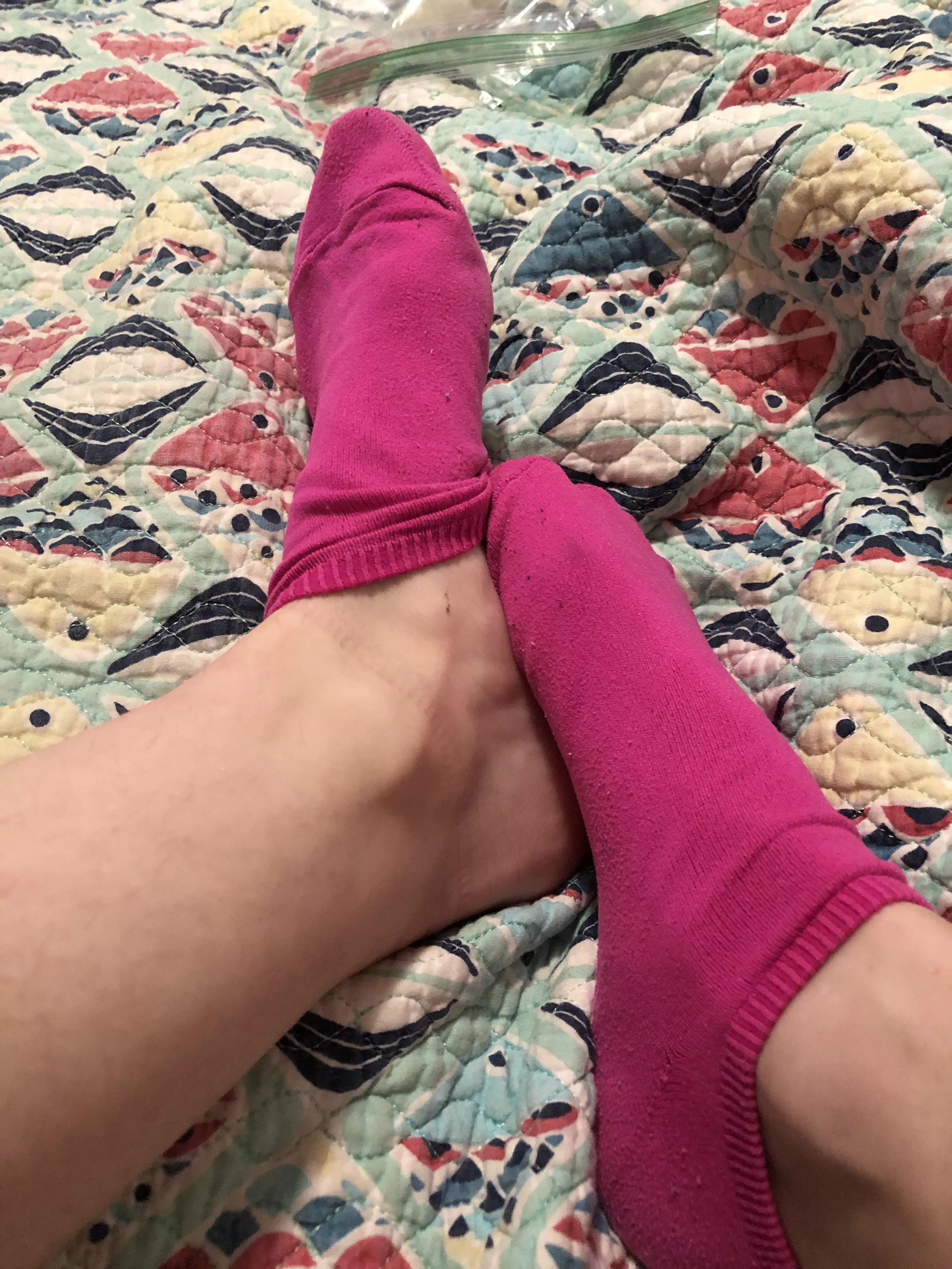 ðŸ’‹[Selling]ðŸ’‹Hot pink nylon ankle socks! Worn for a long day of work in the hot FL sunshine ðŸ˜‹ PM me with any questions, I canâ€™t say â€œYes!â€ unless you ask!ðŸ˜˜