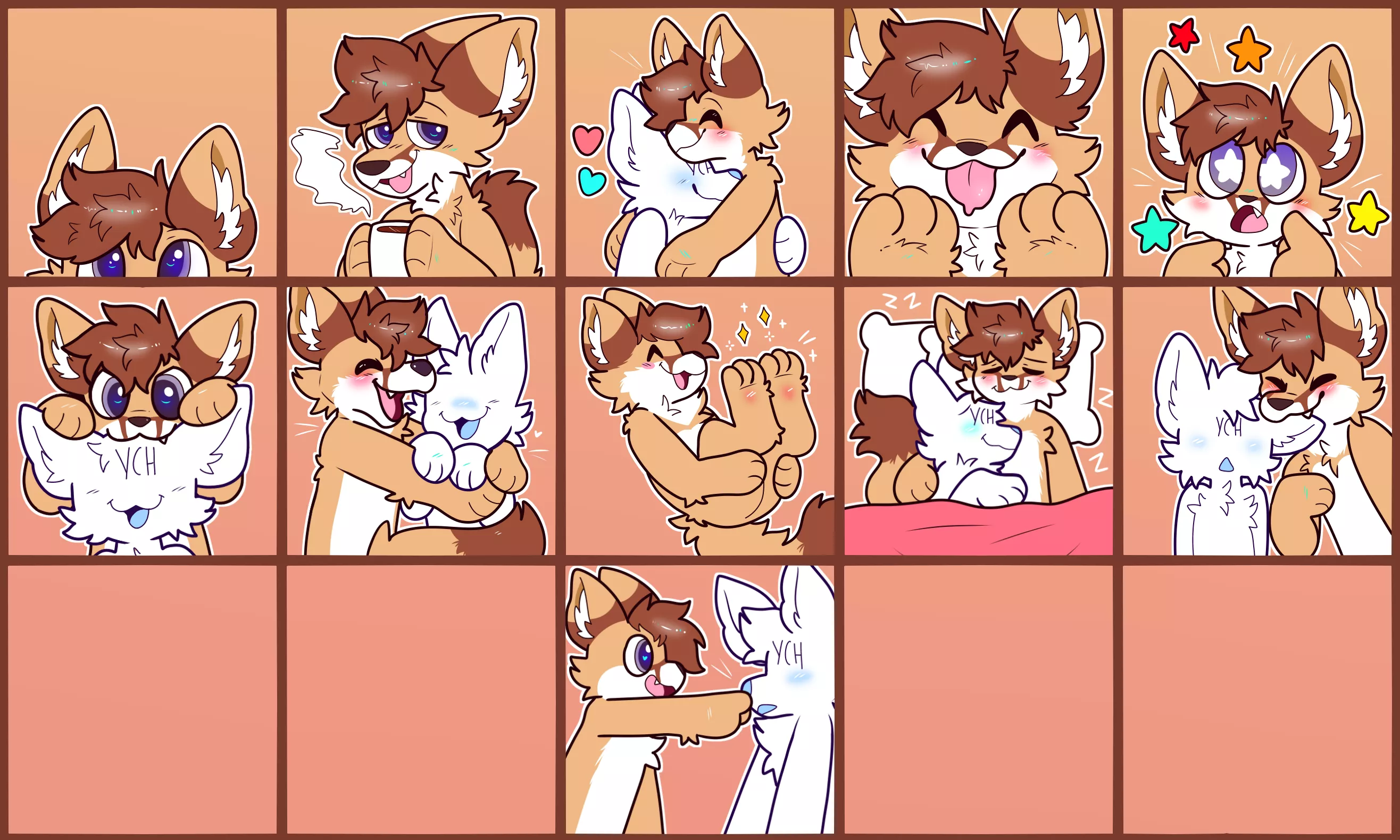 Set of stickers for Empulse! foxfoxfox <art by me @spookyfoxinc on twitter>