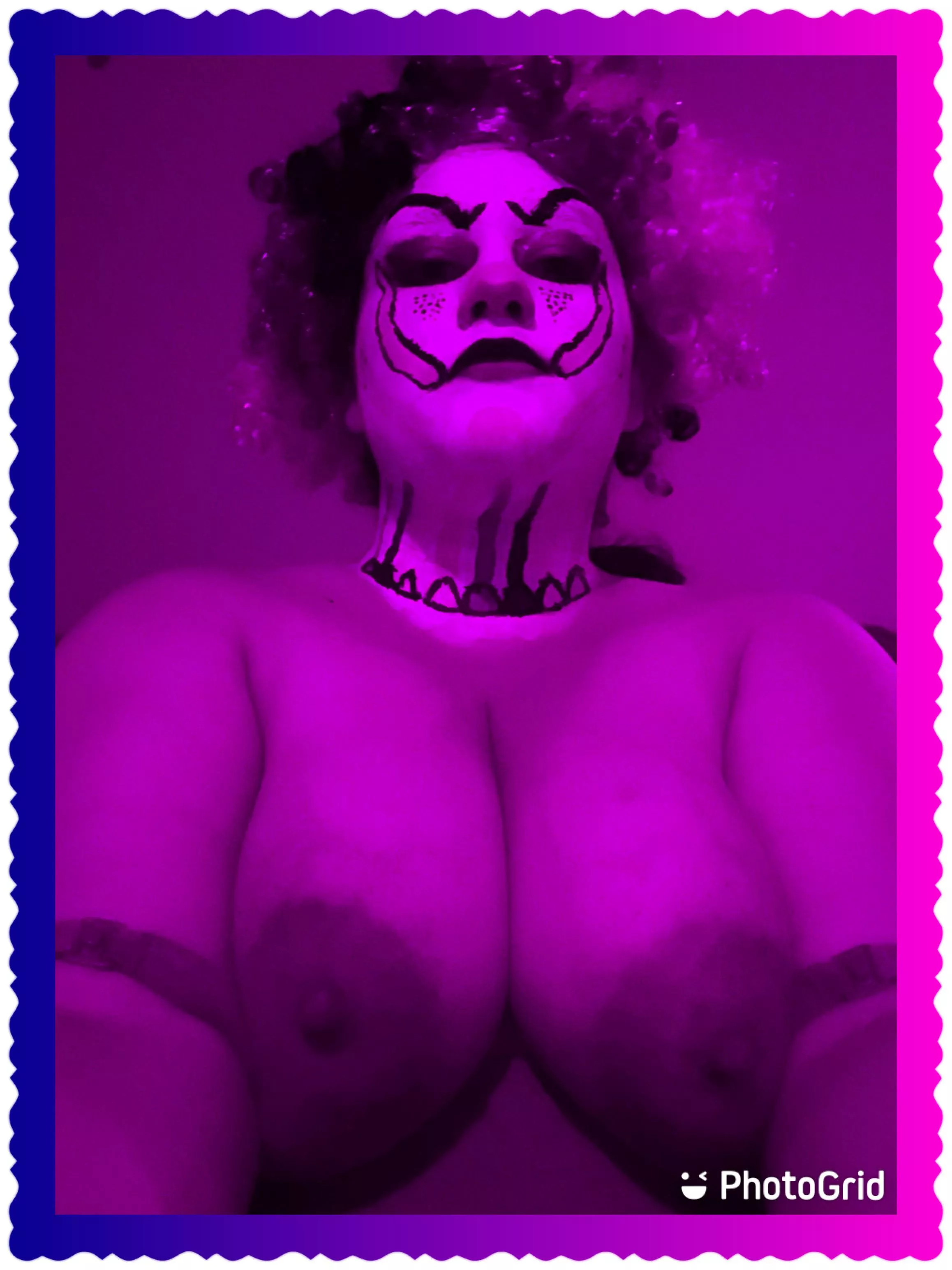 Sexy clown face paint Halloween look wanna see more?