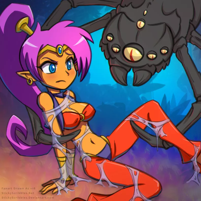 Shantae Two Spider Bondage [ StickyScribbles ]