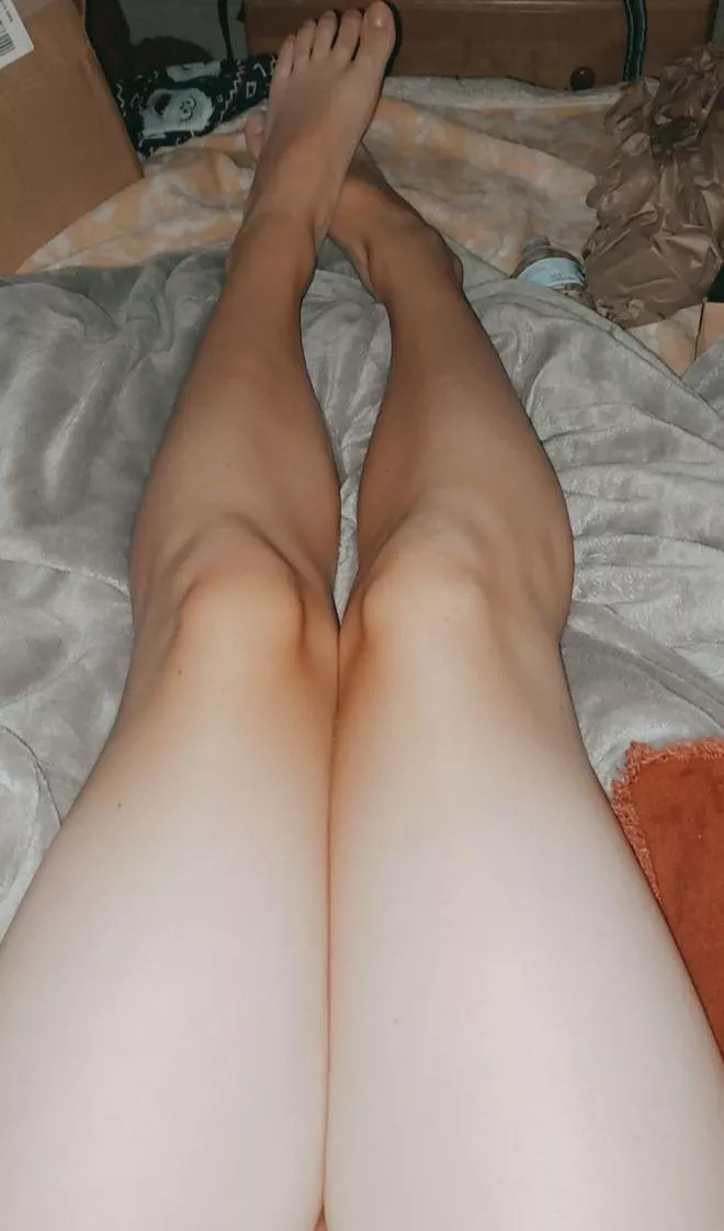 Shaved my legs all the way this time... I love how smooth they look and feel ðŸ¥°