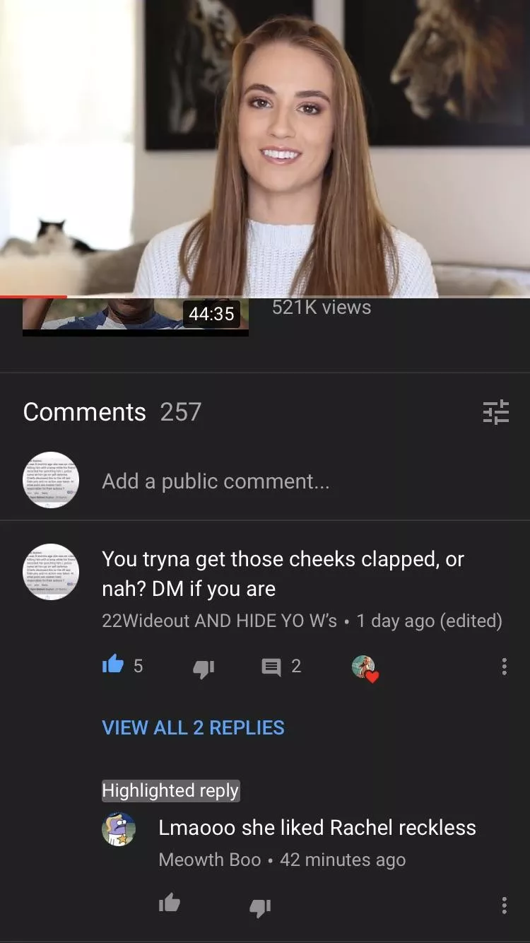 She disabled her comments, lol