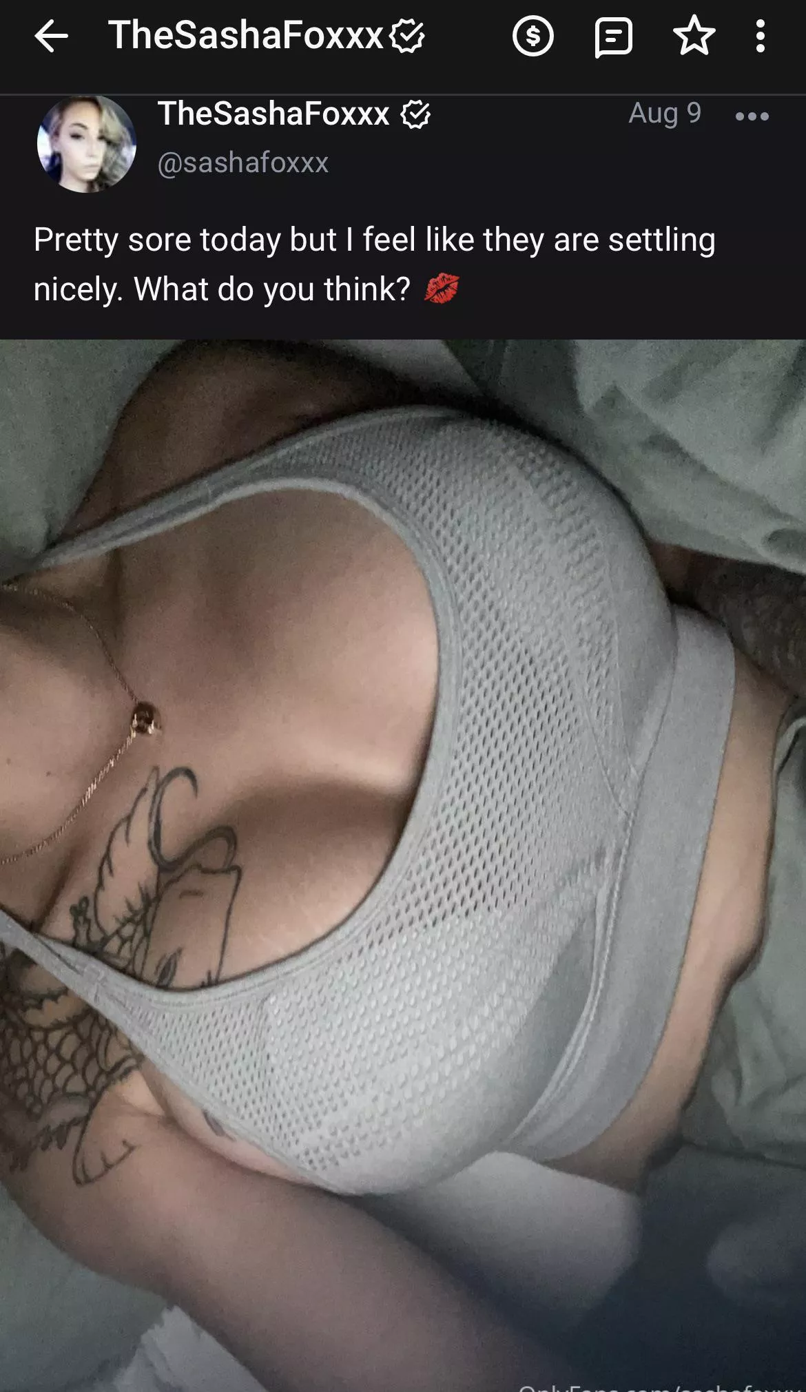 She went and got fake tits