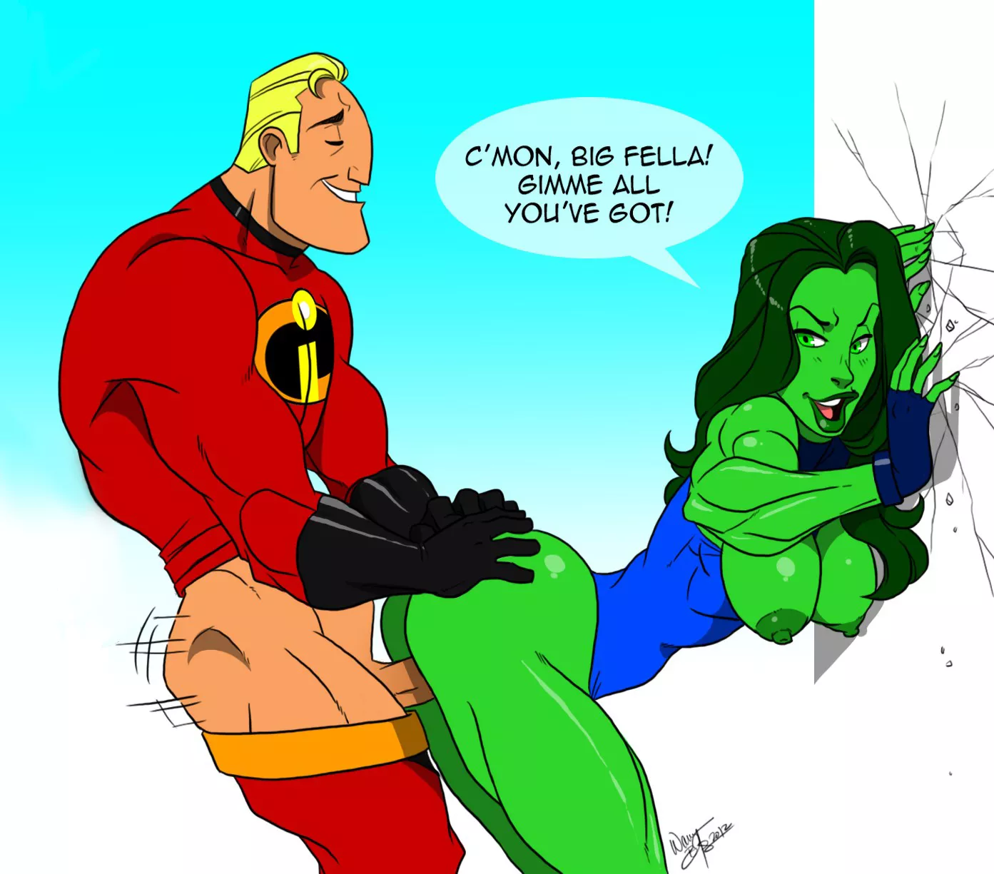 She-Hulk getting fucked by Mr. Incredible (Aeolus06) [MARVEL/THE INCREDIBLES]