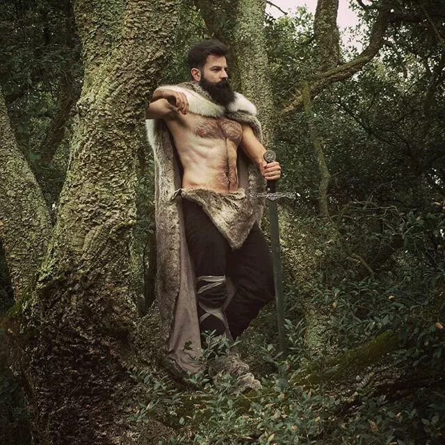 [Shirtless] Waiting in the forest.