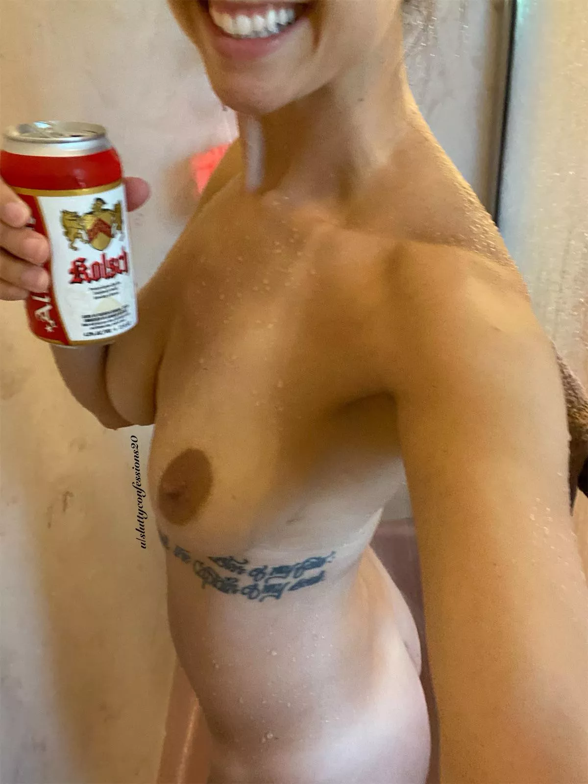 Shower beers and tan lines