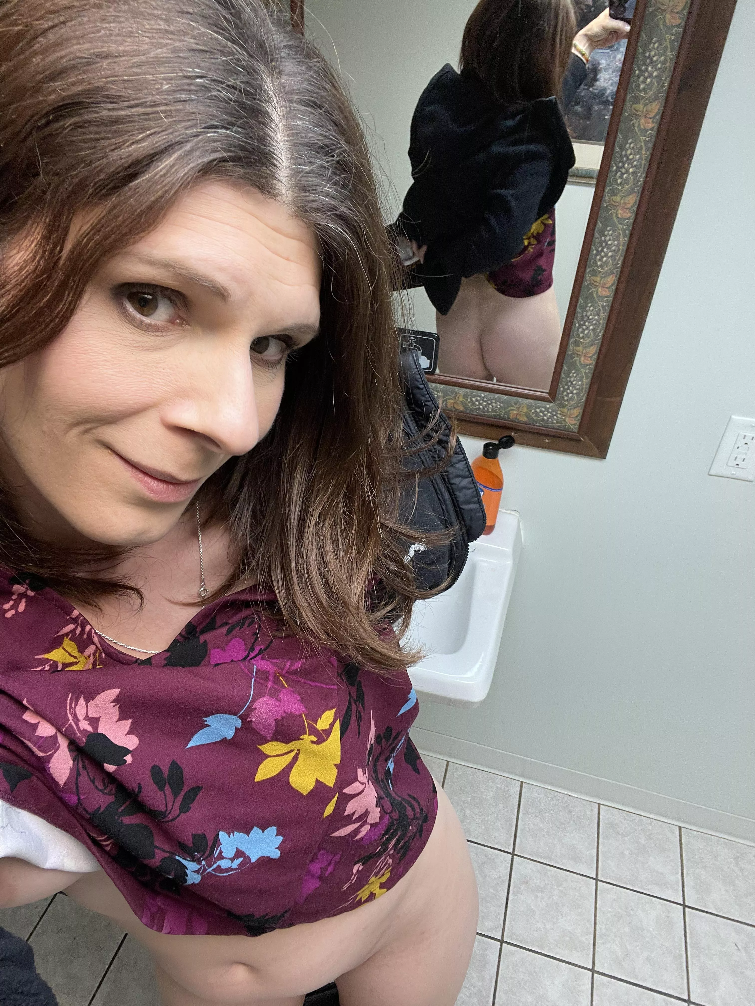 Single use restrooms are perfect places for naughtiness [40][F]