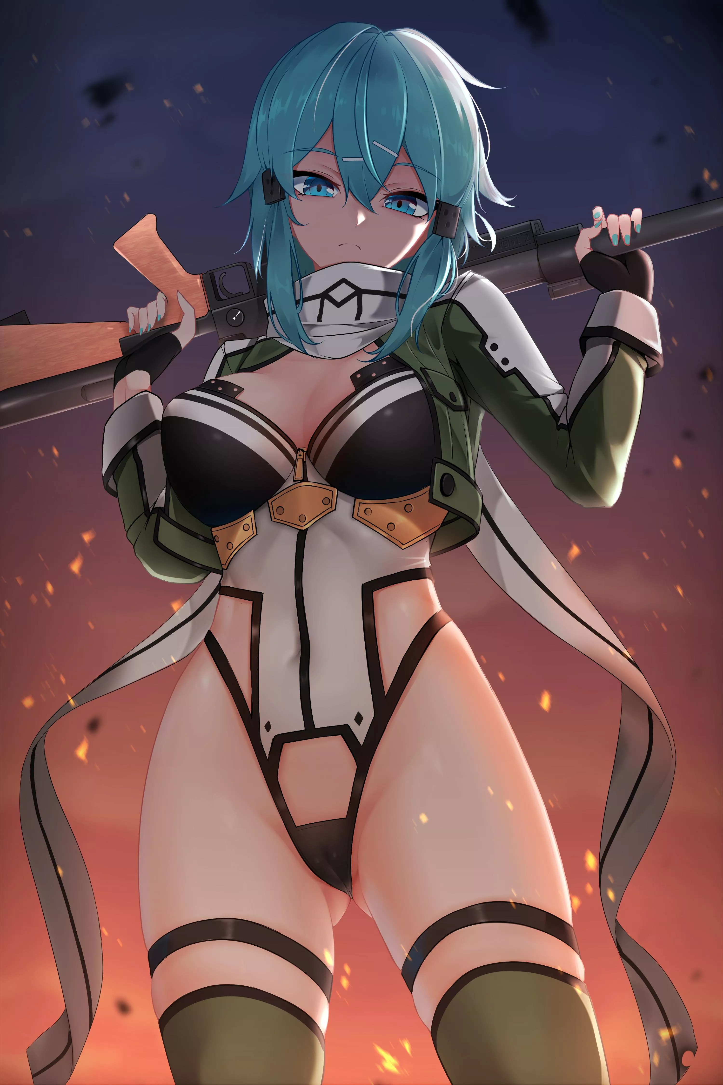 Sinon Burning Fire (Z.Taiga) [Sword Art Online]