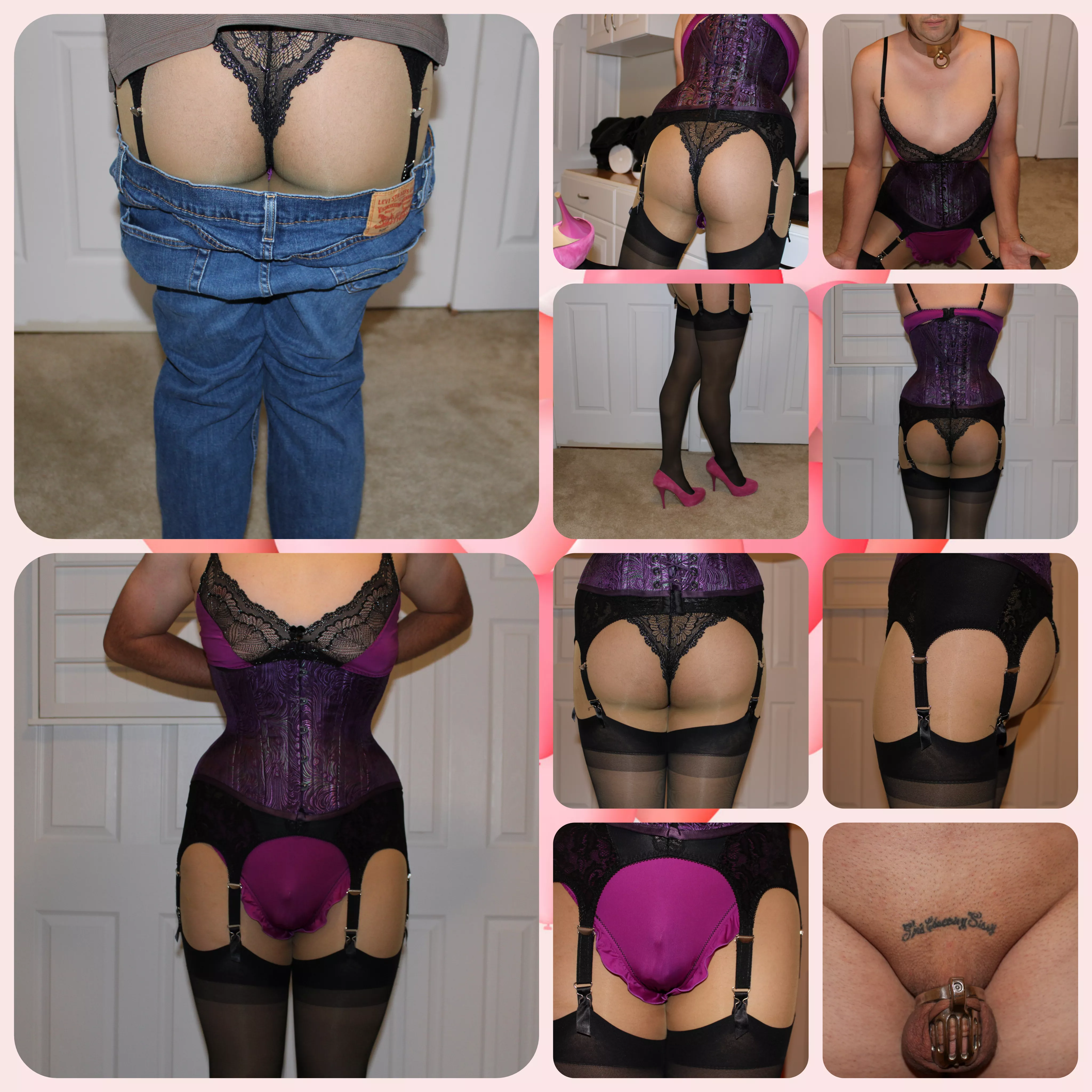 Sissy uniform and and chastity 2021/11/29