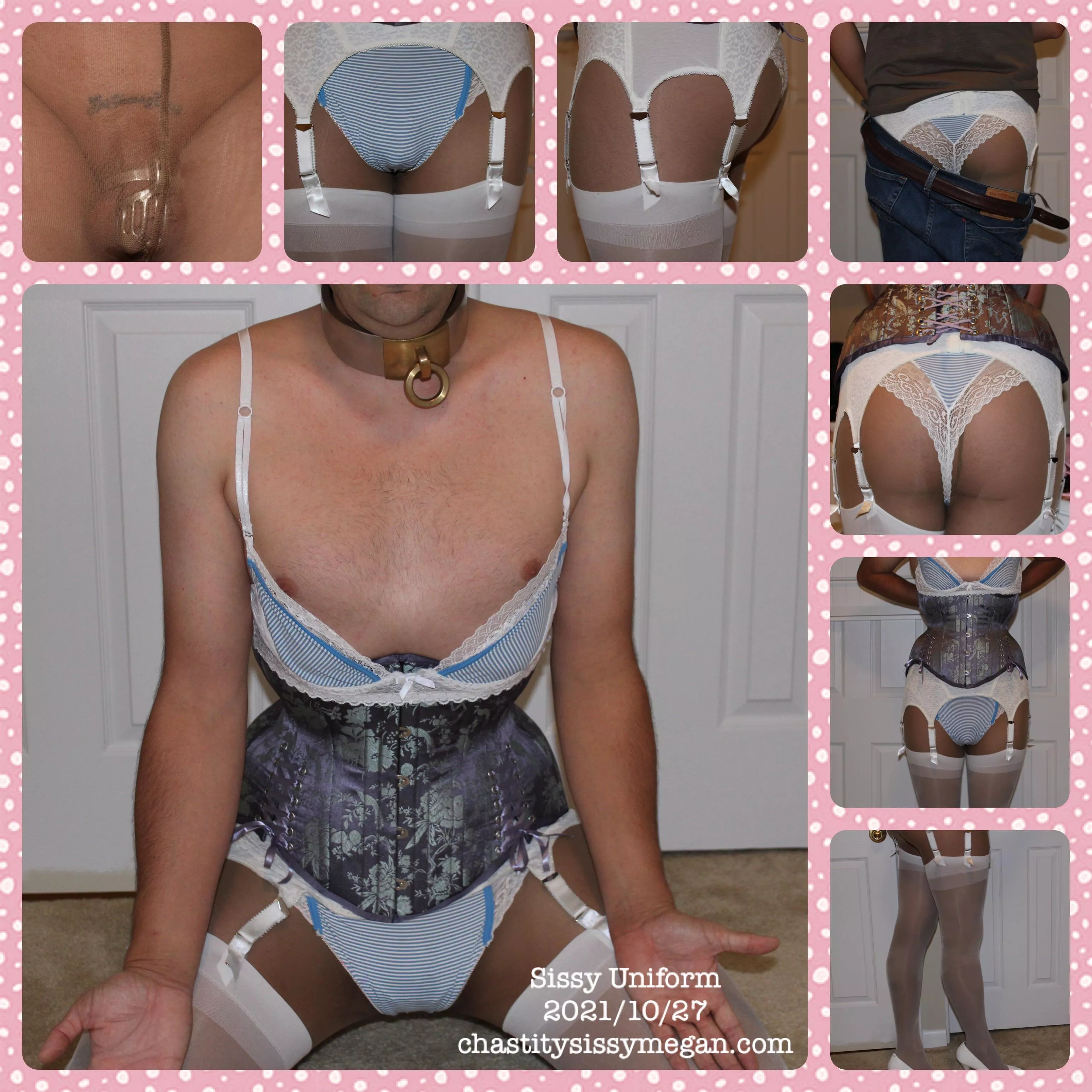 Sissy Uniform and Chastity 2021/10/27