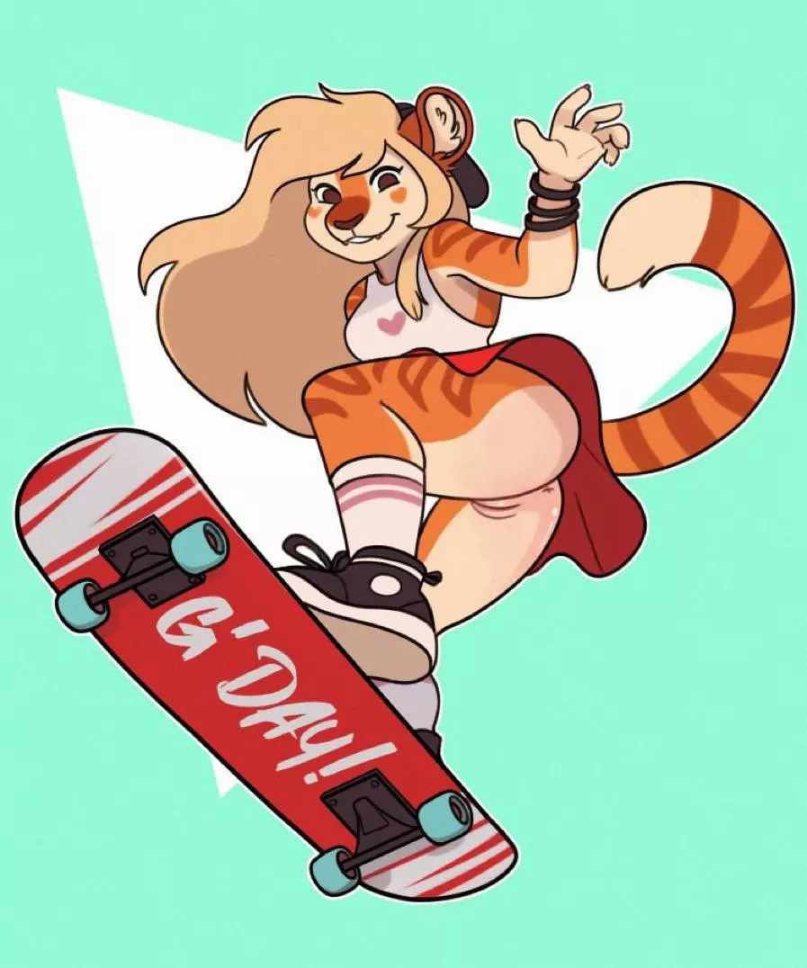 Skater Girl Gâ€™day! Please help me find sauce! (F), artist unknown