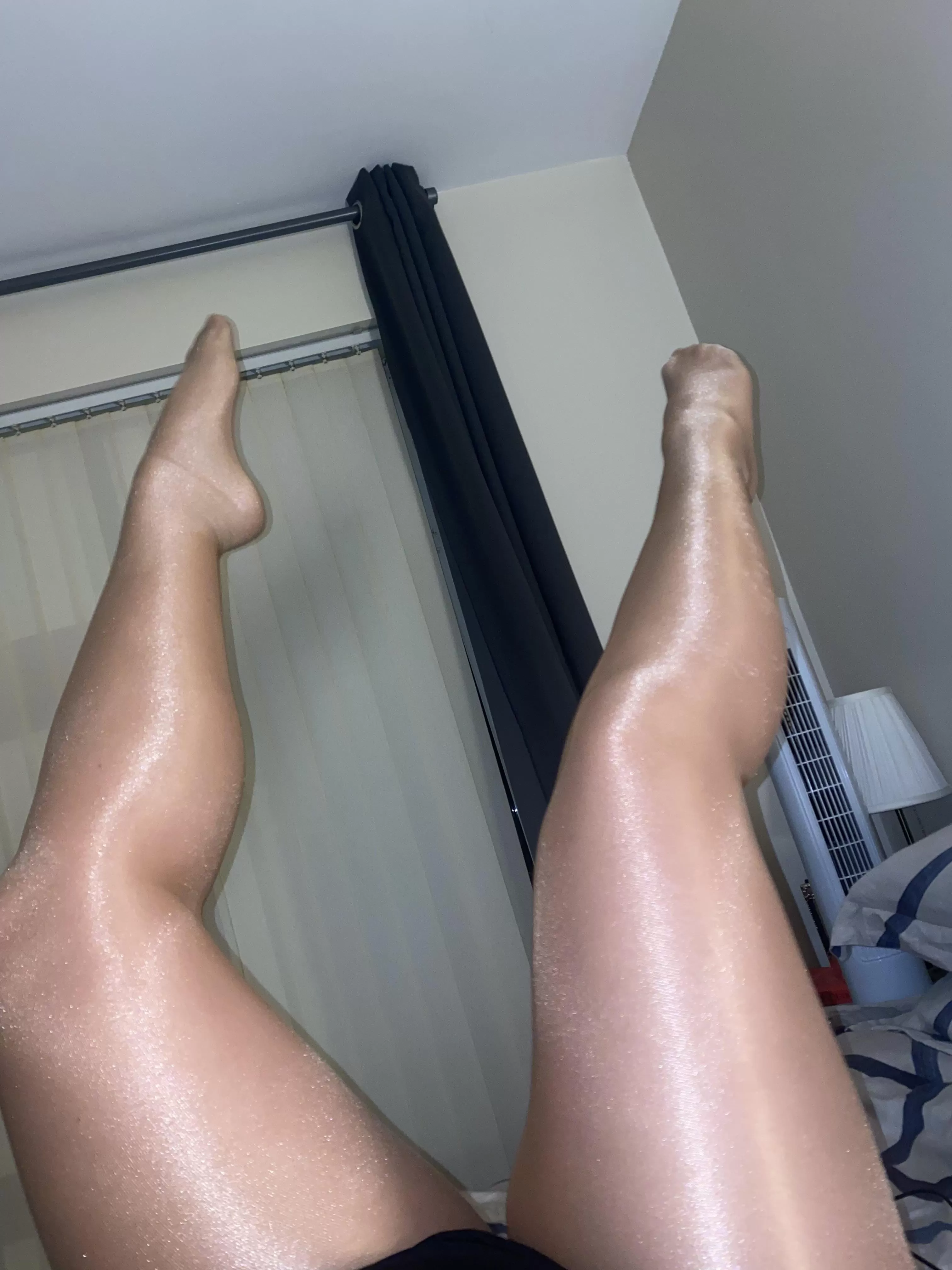 Sleeping in my neyon Wolfordâ€™sâ€¦ ðŸ˜‡