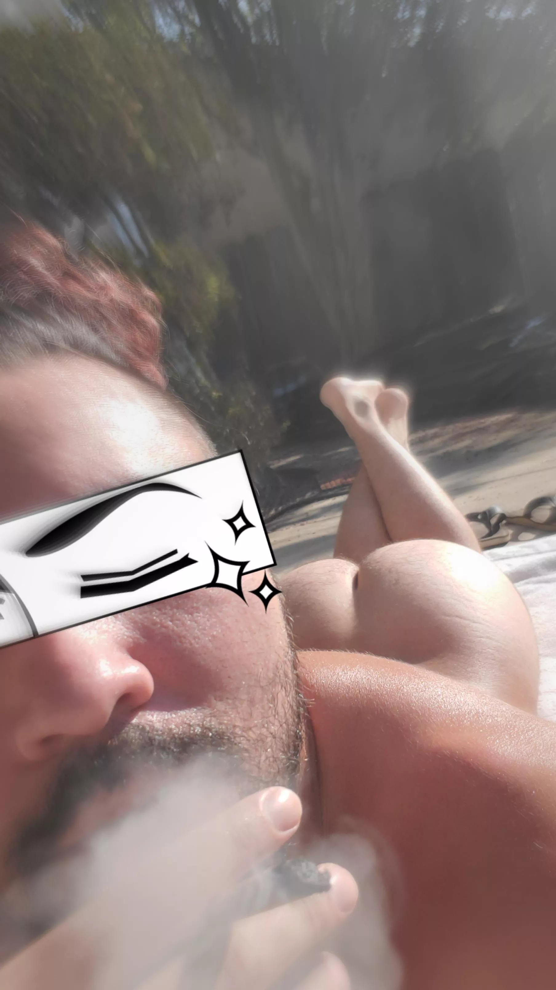 Smoking and sunning [m]