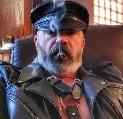 smoking (x-post r/LeatherDaddies)