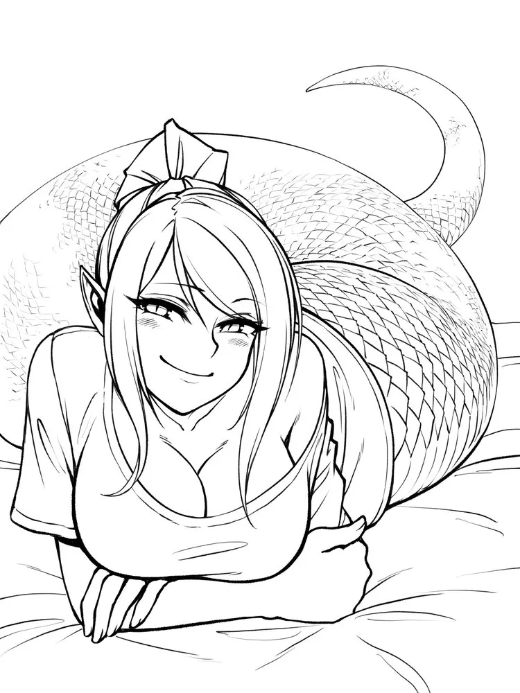 Snek wife in bed