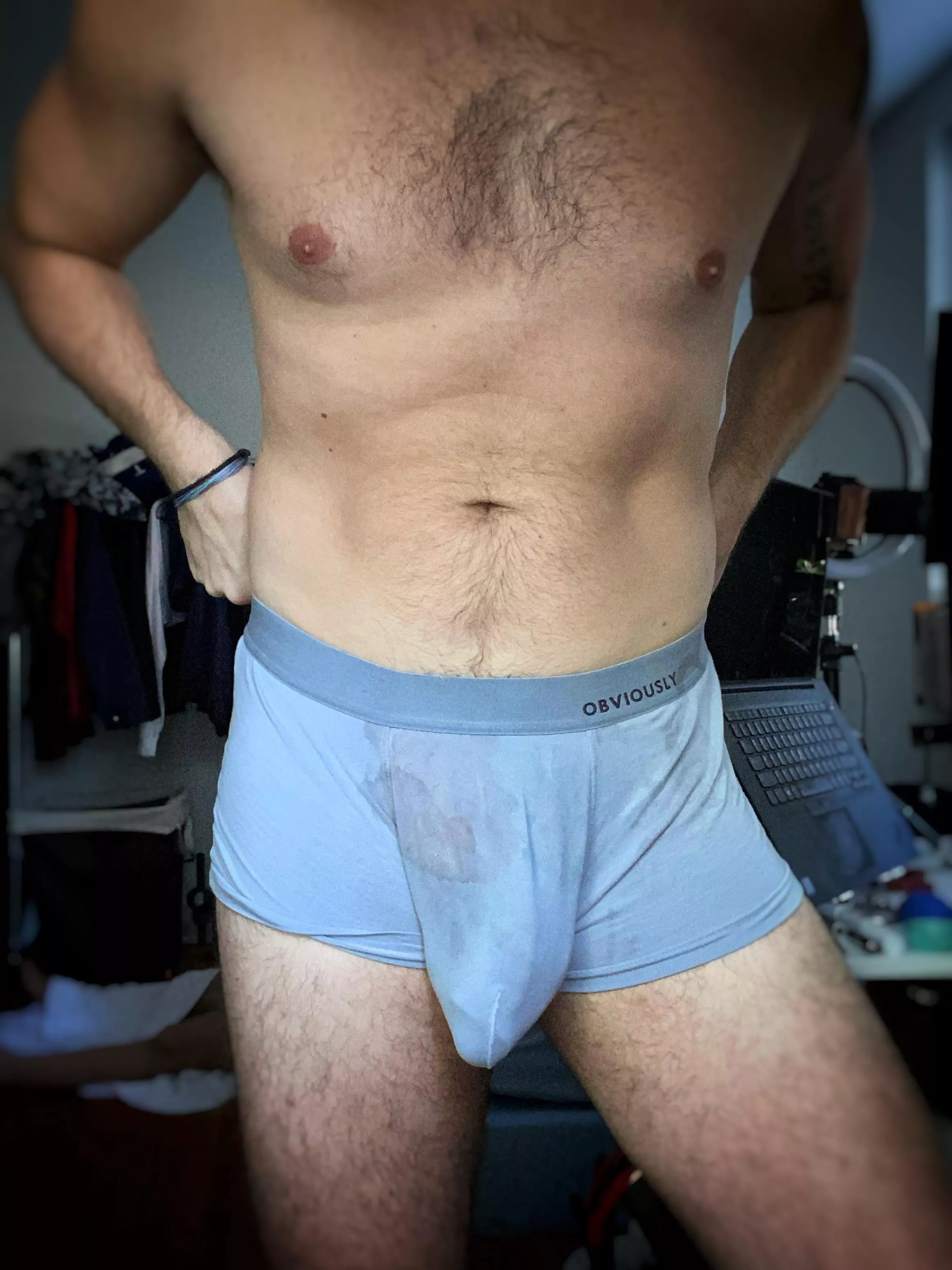 sniff my cum soaked bulge