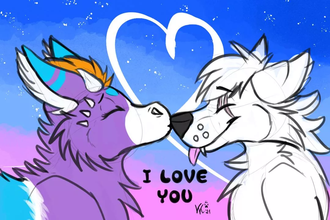 Snoot Smooch - Lavender & Frost [art by me]